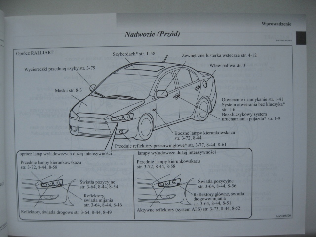 Mitsubishi LANCER VIII instrukcja Lancer 2007 PL