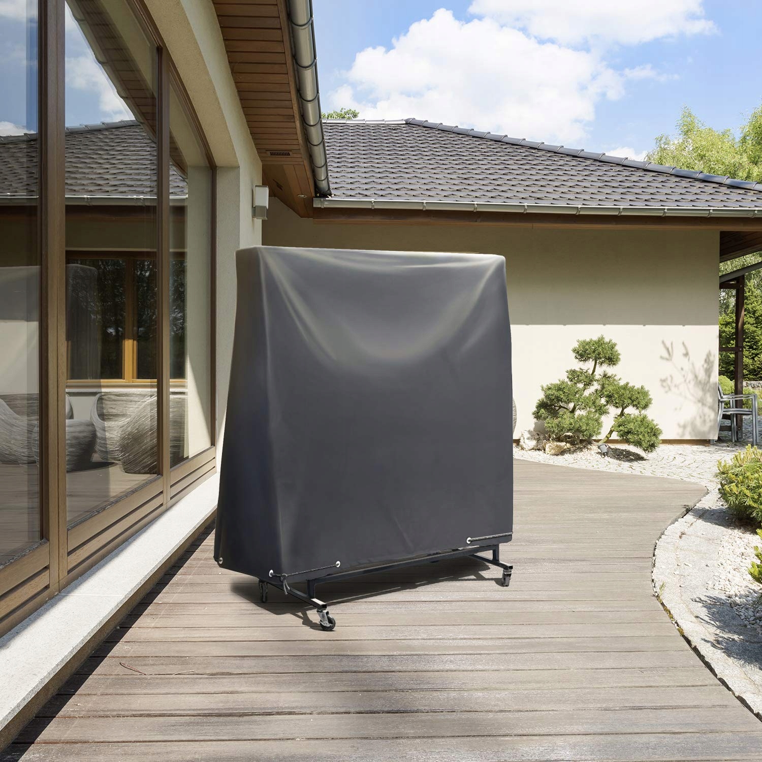 Pokrowiec na stół do tenisa ping-ponga szary N2499 - 7726368679