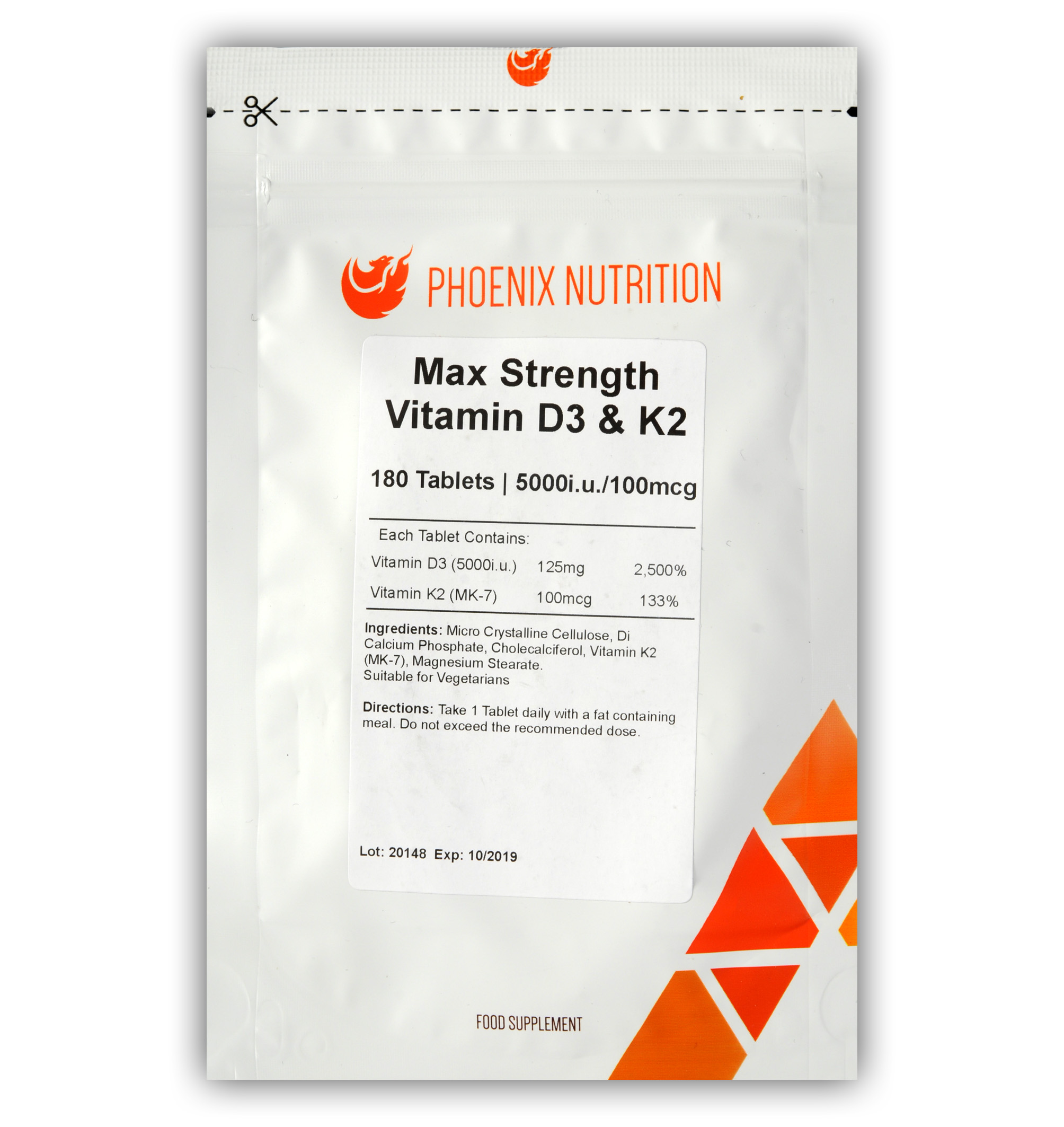 Witamina D3 K2 Mk 7 5000iu 100mcg 480tab Lanolina