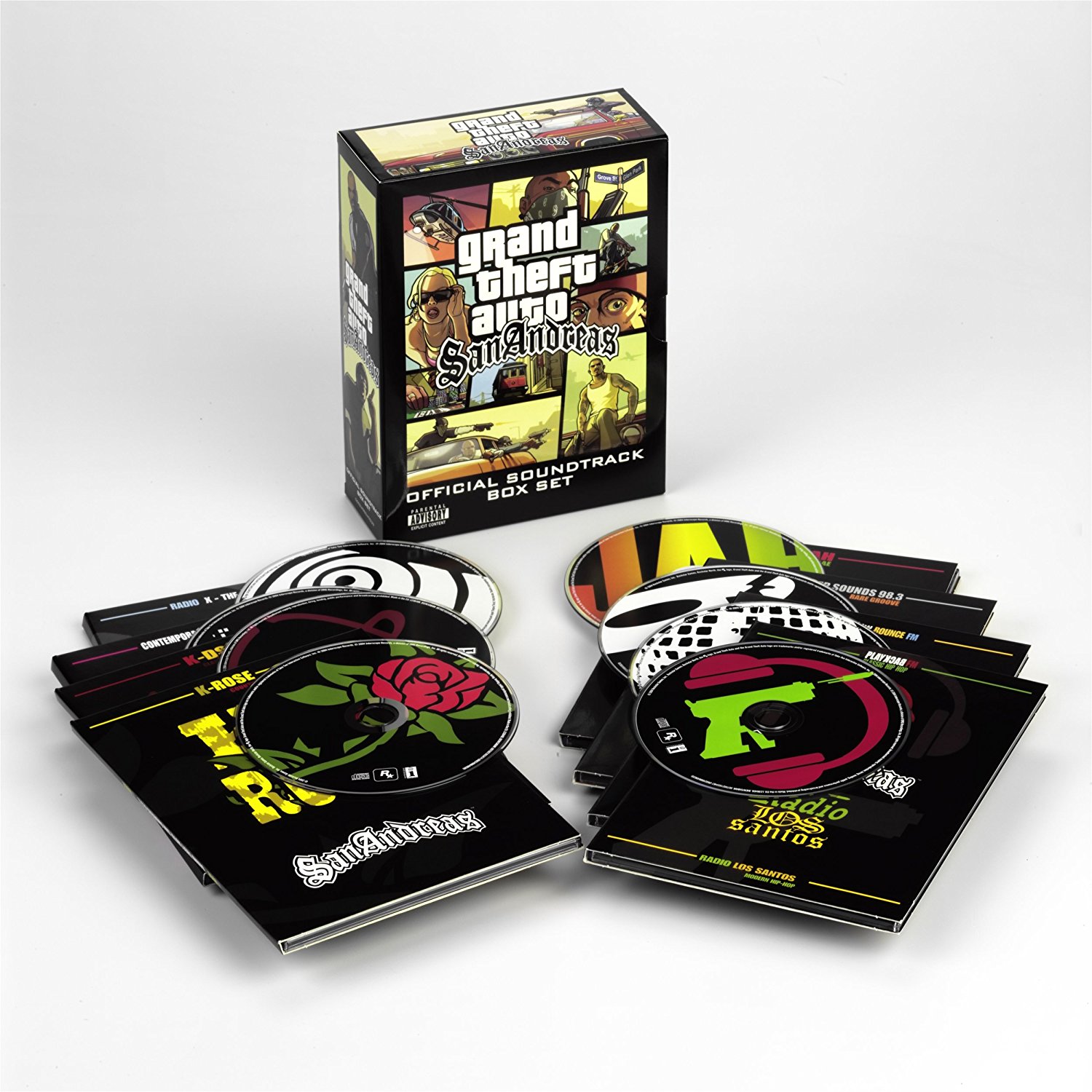 GRAND THEFT AUTO SAN ANDREAS SOUNDTRACK 8CD GTA 7653903295 oficjalne archiwum allegro