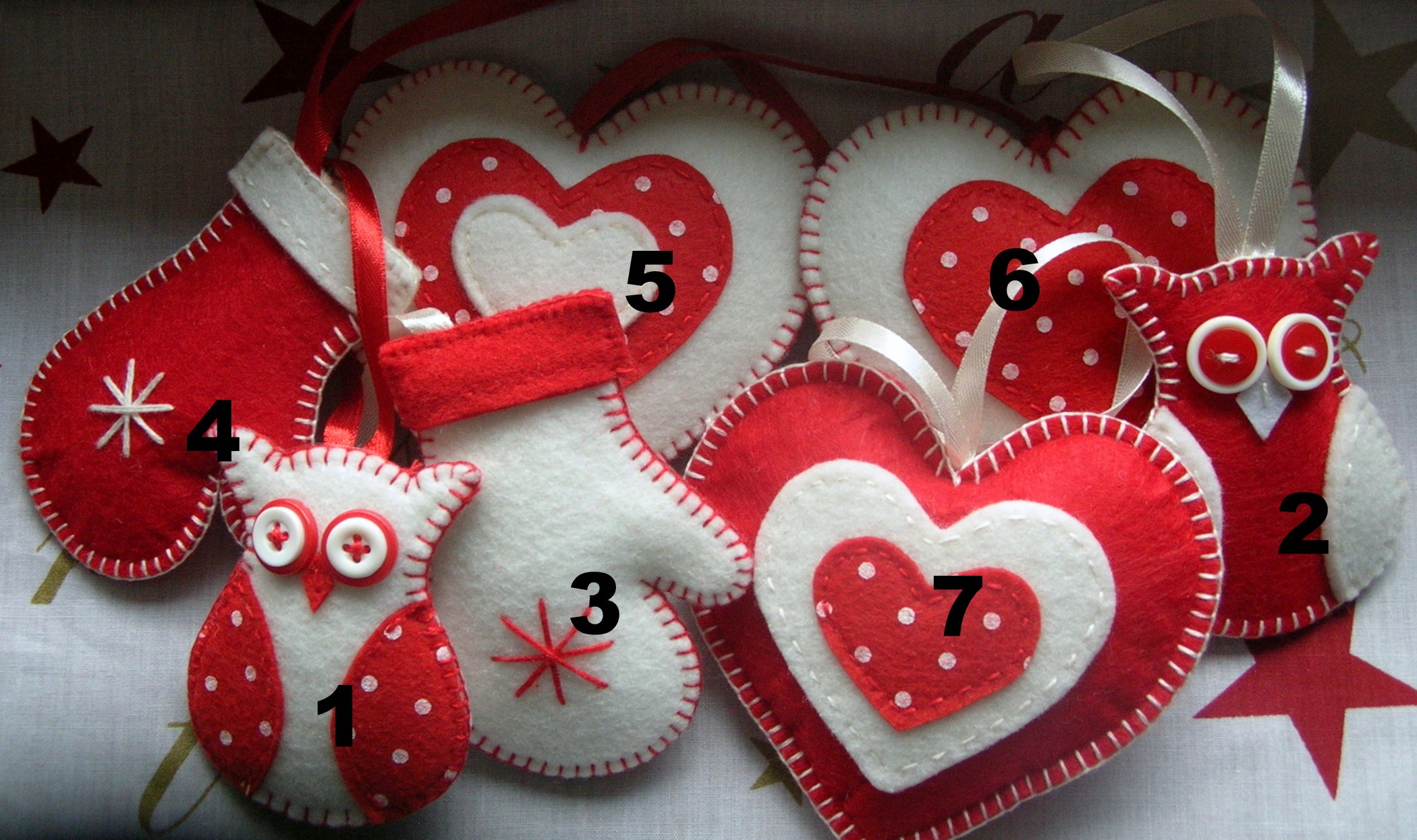 Ozdoby choinkowe świąteczne z filcu, filc HANDMADE 7635913011 oficjalne archiwum allegro