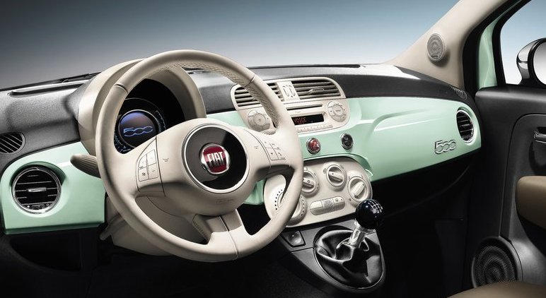 PIĘKNY MIĘTOWY FIAT 500 CHROMY 12 TYS JAK NOWY