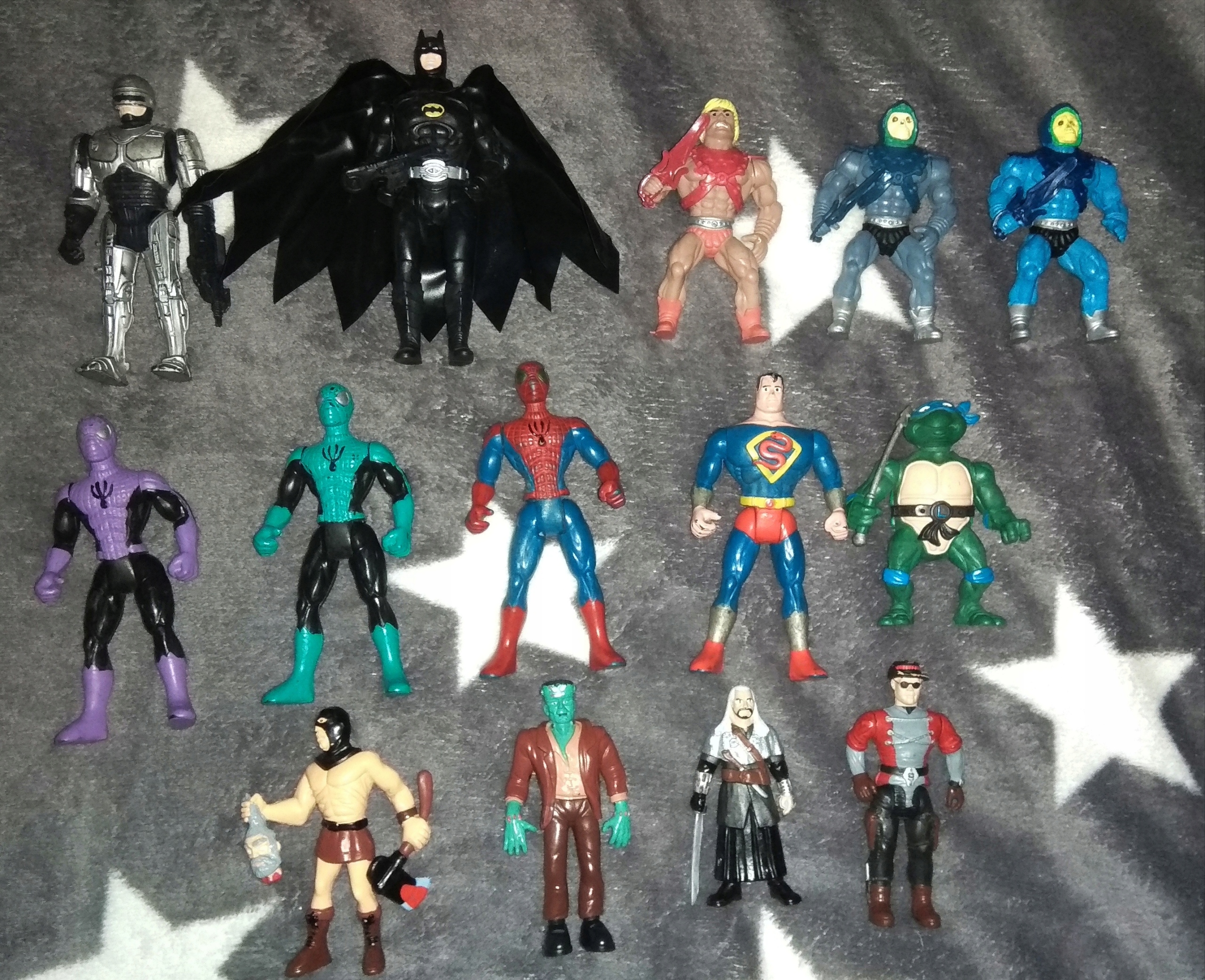 Figurki Zabawki Prl Gumowe Robocop Spider Man 14