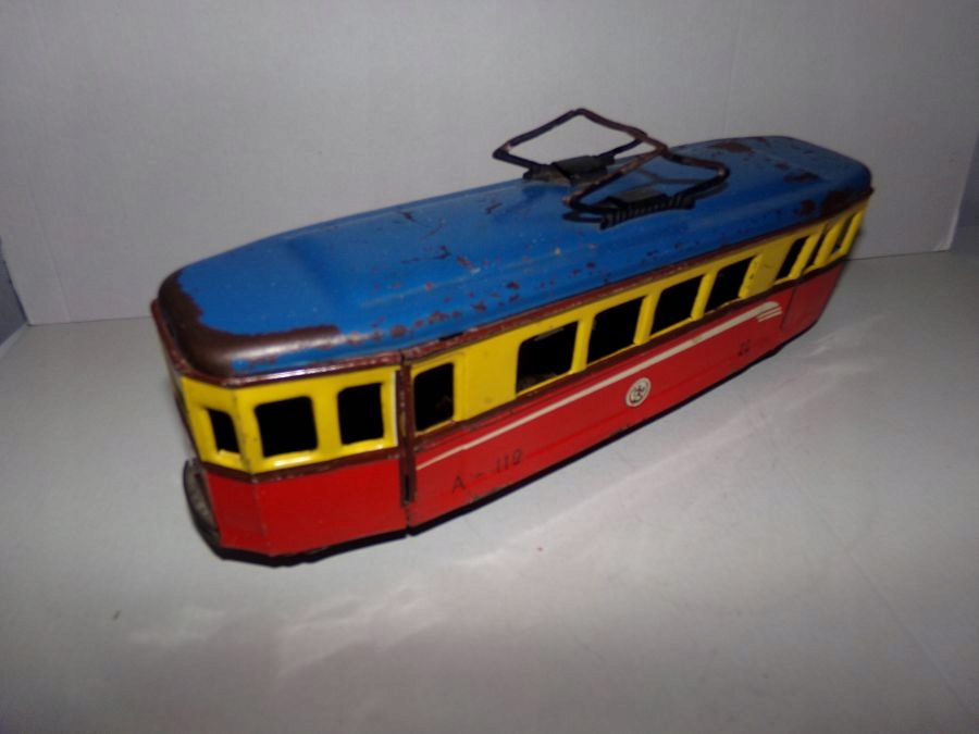 Polska Zabawka Blaszana Prl Tramwaj Agatex Polska Zabawka Blaszana Prl Tramwaj Agatex
