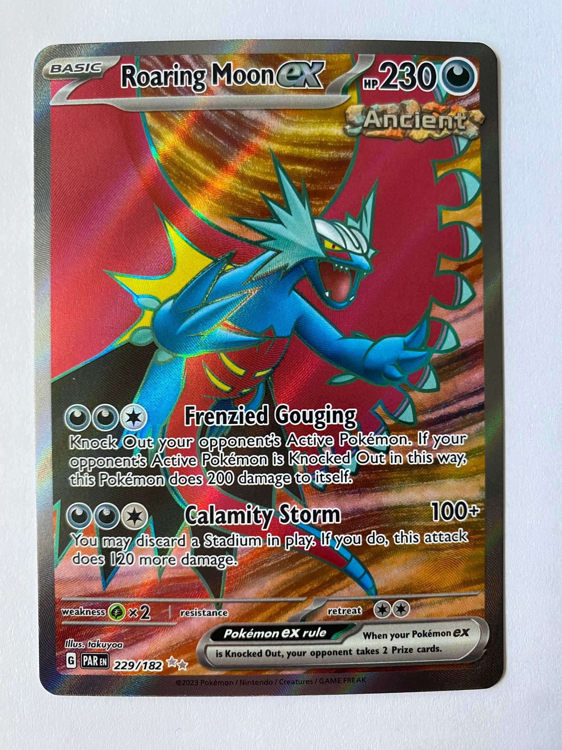 ポケモンカード　Moon Pokemon Paradox RIft Full Art 229/182 Roaring Moon ex