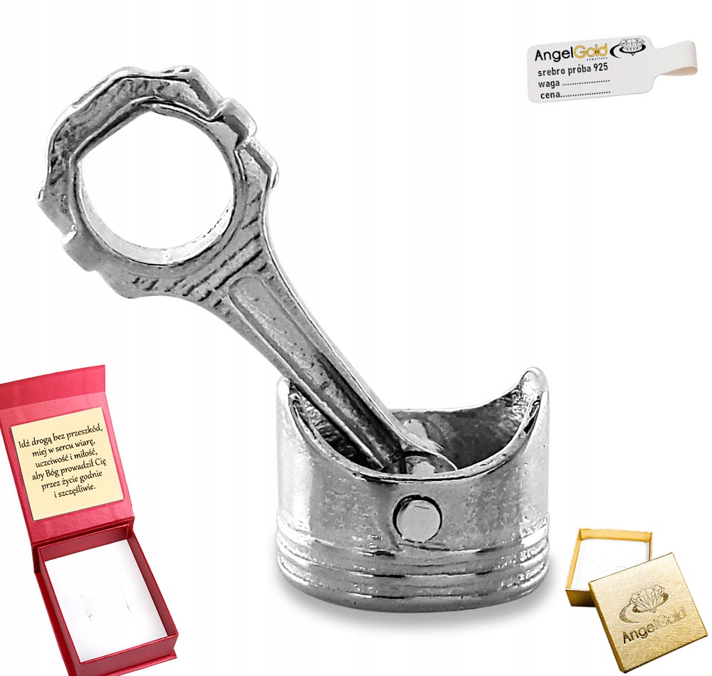 Pánský Přívěsek Pohyblivý Píst Stříbro 925 Kliková Hřídel