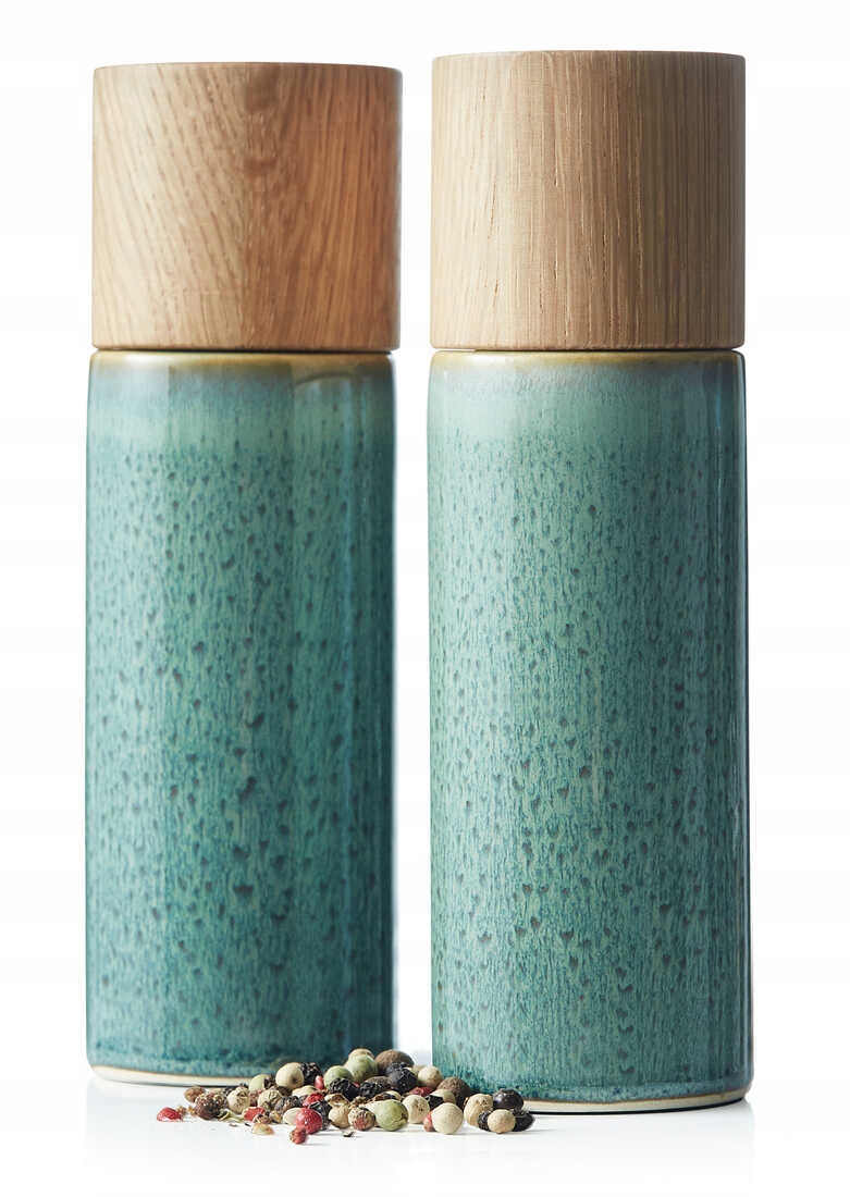 Sada ručných mlynčekov 2 kusy Bitz drevo kamenina