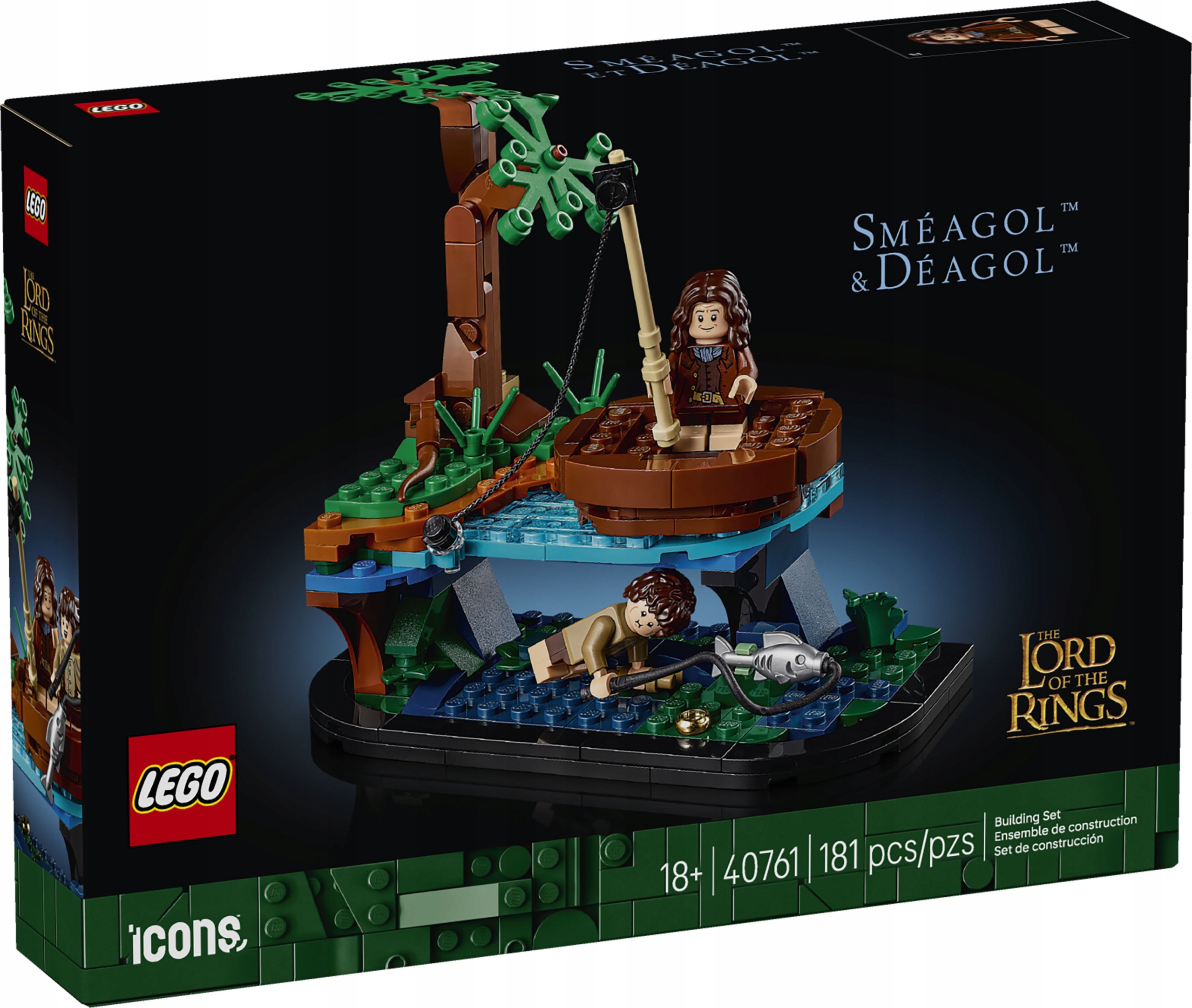 Originální Lego 40761 Icons Pán prstenů: Sméagol a Déagol Stavebnice Lotr