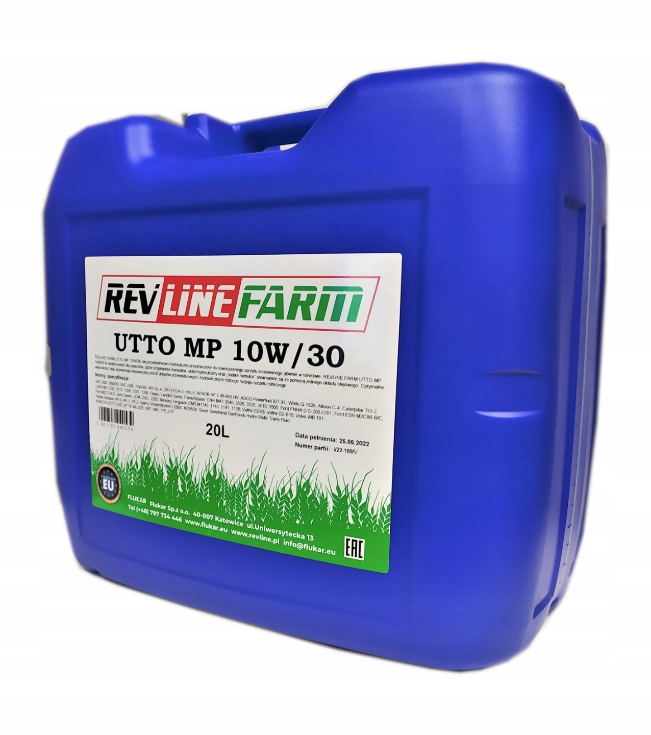 REVLINE FARM UTTO MP 10W30 20L. Pojemność opakowania 20 l