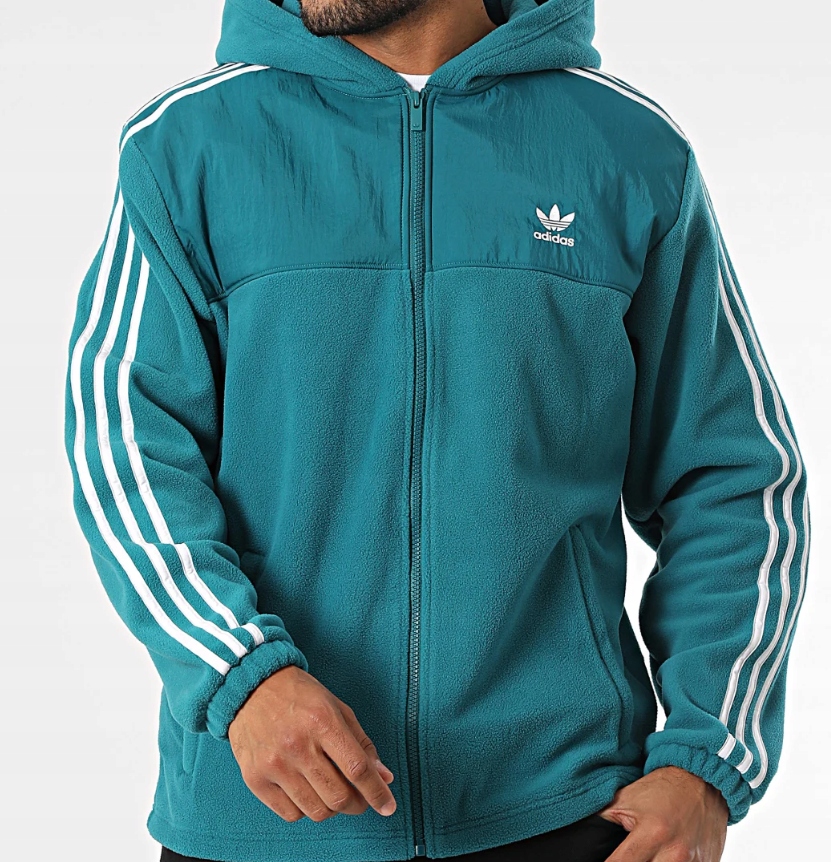 r. M Bluza Męska Adidas Polar rozpinana z kapturem Oryginals sportowa