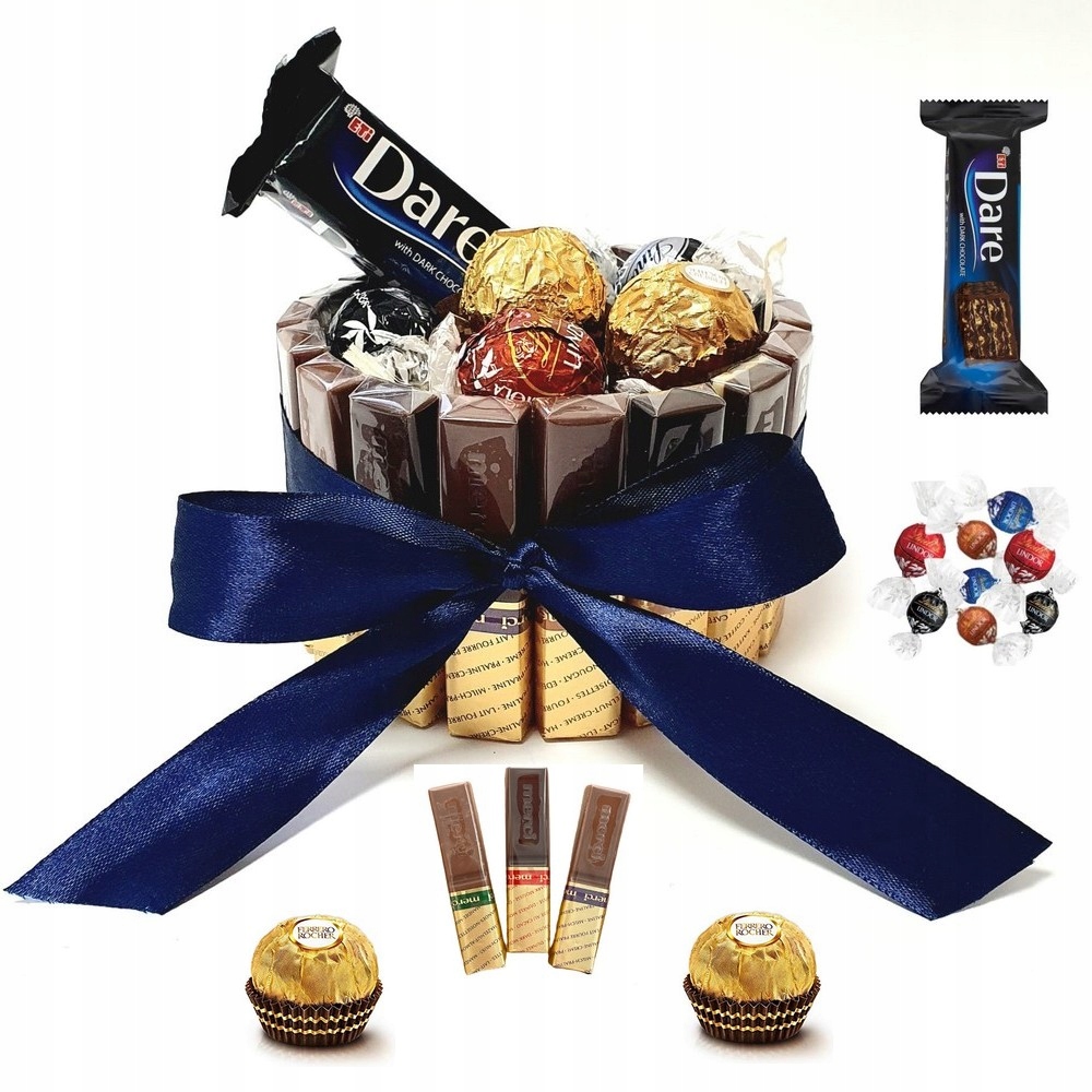 Levně Dárková Sada Dortík Merci Pro Každého Lindor Ferrero Balíček Sladkostí