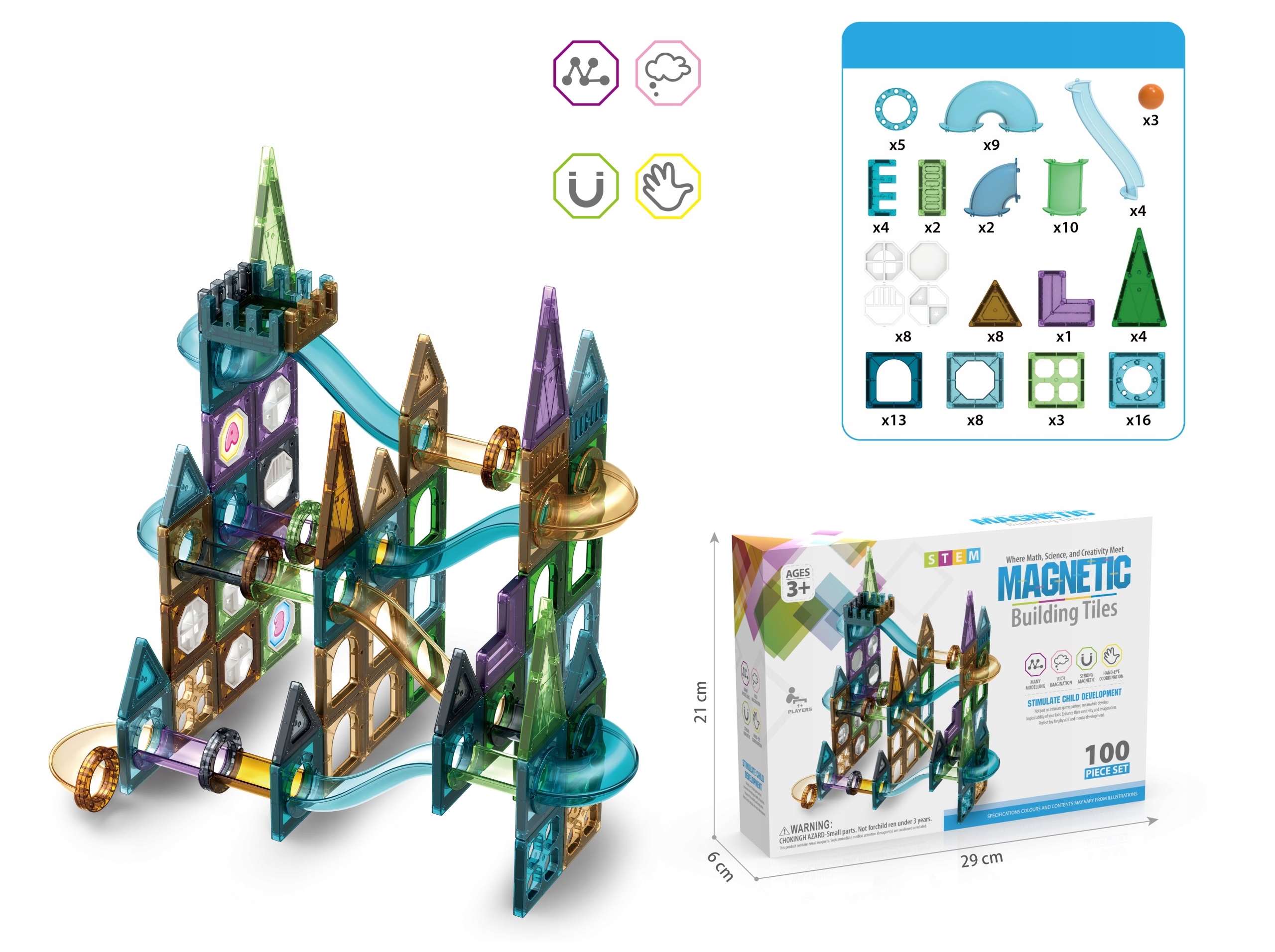 МАГНІТНІ БЛОКИ КОНСТРУКЦІЙНІ ПАНЕЛІ TOR 100 EL Марка AIG