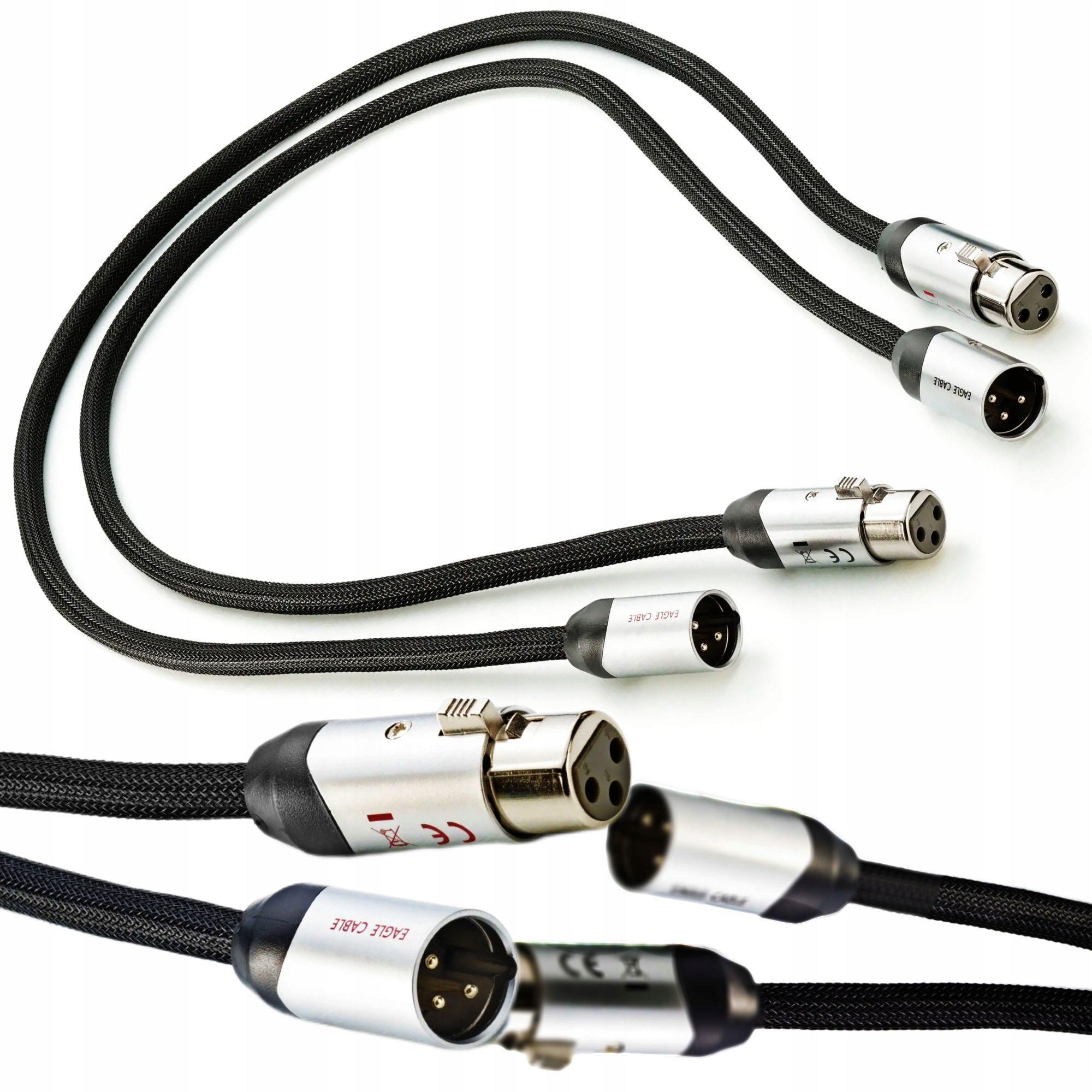 Kabel Stereo 2x Xlr Zbalansowany Symetryczny Miedź Ofc 2x 0.75M Premium