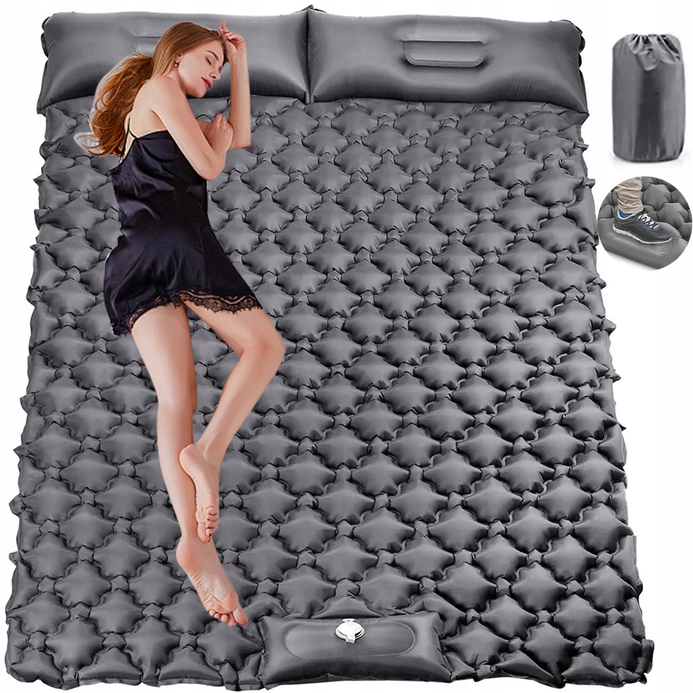 Samopompujący Materac Dmuchany 200*120CM Z Wbudowaną Pompką Dla 2 Osób