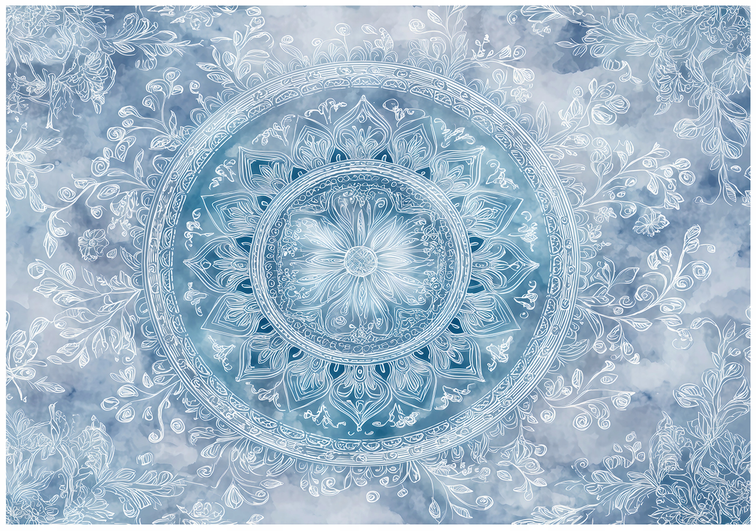 Fototapeta Mandala Modrá Ložnice Obývací Pokoj Tapeta Flizelina 200x140