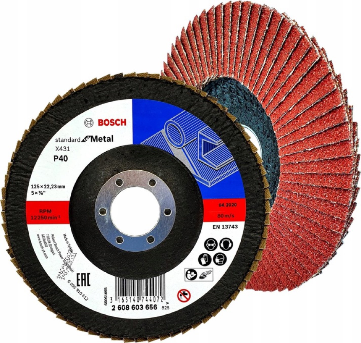 

Bosch Tarcza listkowa 125mm gr40 ściernica lamelka