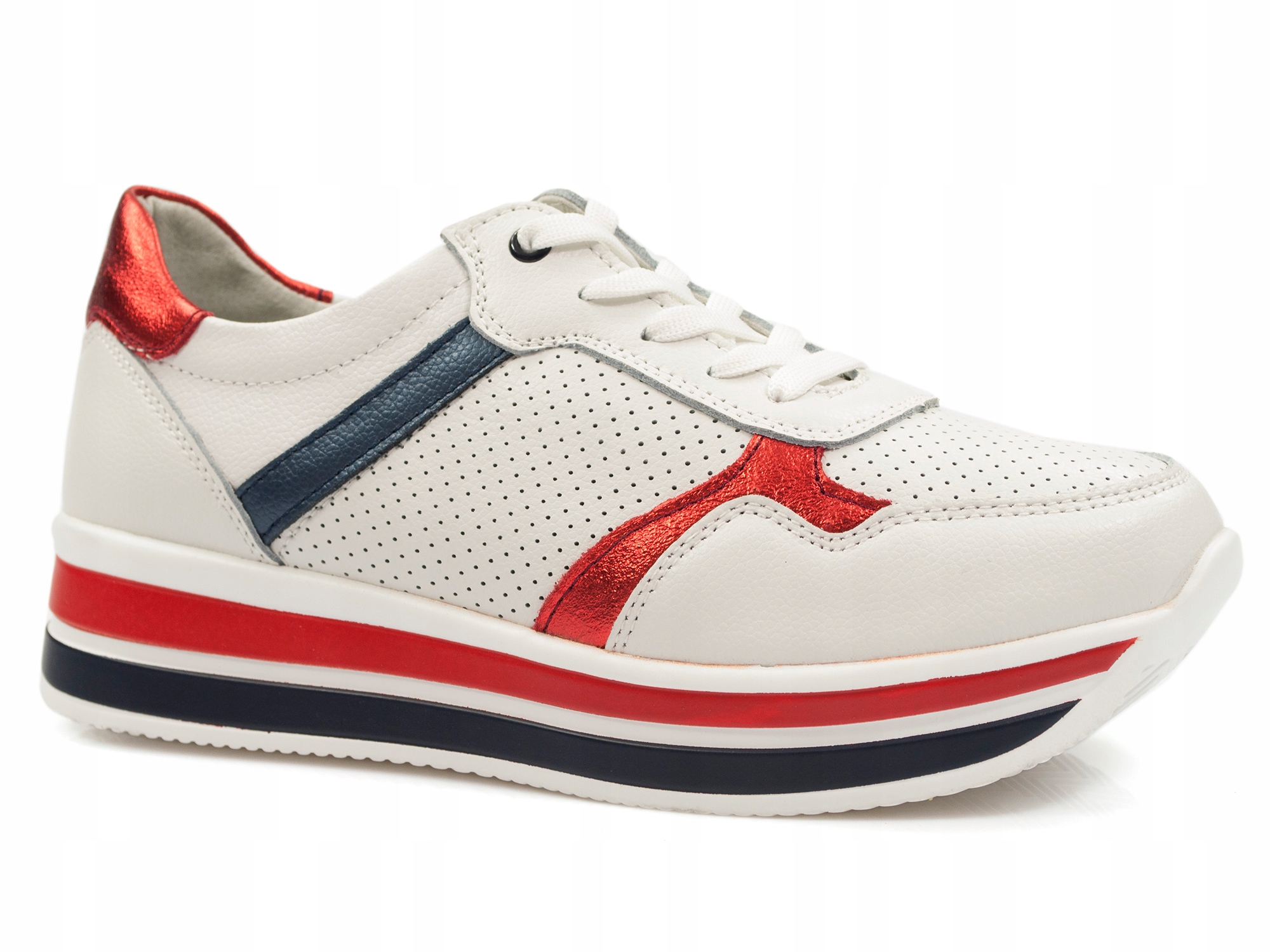 

Skórzane półbuty Filippo platforma Sneakersy buty