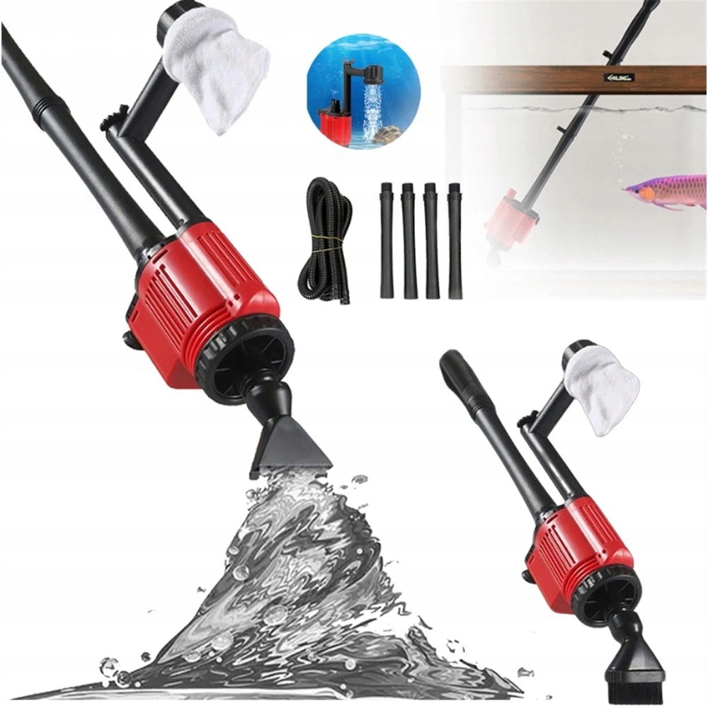 Vysavač Do Akvária 6 V 1 Pro Vysávání Rybích Exkrementů A Čištění Písku