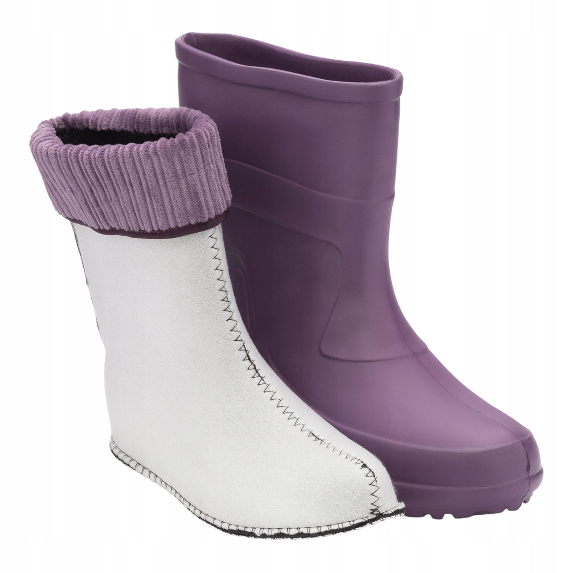 KALOSZE ŚNIEGOWCE OCIEPLANE DAMSKIE LEKKIE CIEPŁE 37/38 M146 FIOLET DAMSKI Marka inna
