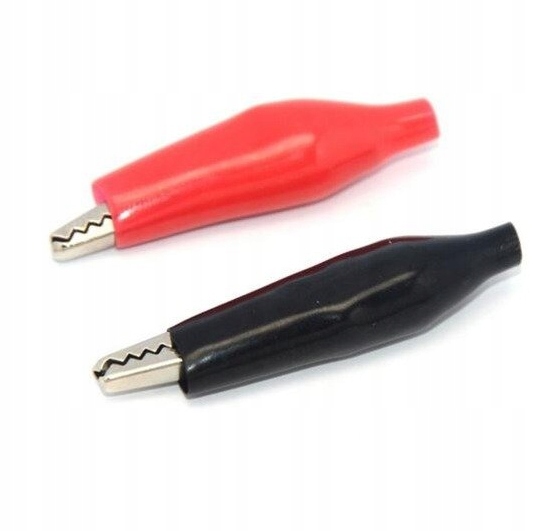 

Krokodylek izolowany komplet czerwony czarny 25mm