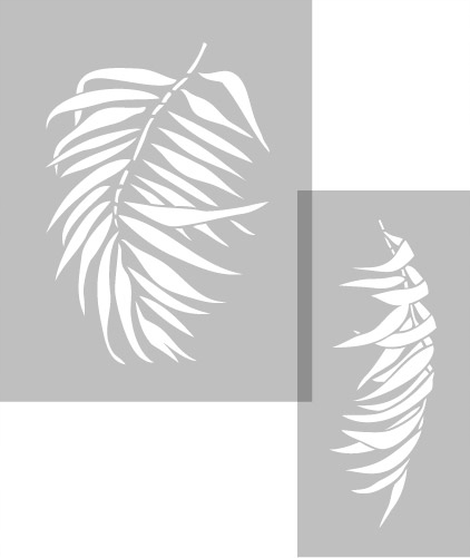 ШАБЛОН ДЛЯ РИСОВАНИЯ ИЗ ПЛАСТМАССЫ, ЛИСТЬЯ ПАЛЬМЫ 3