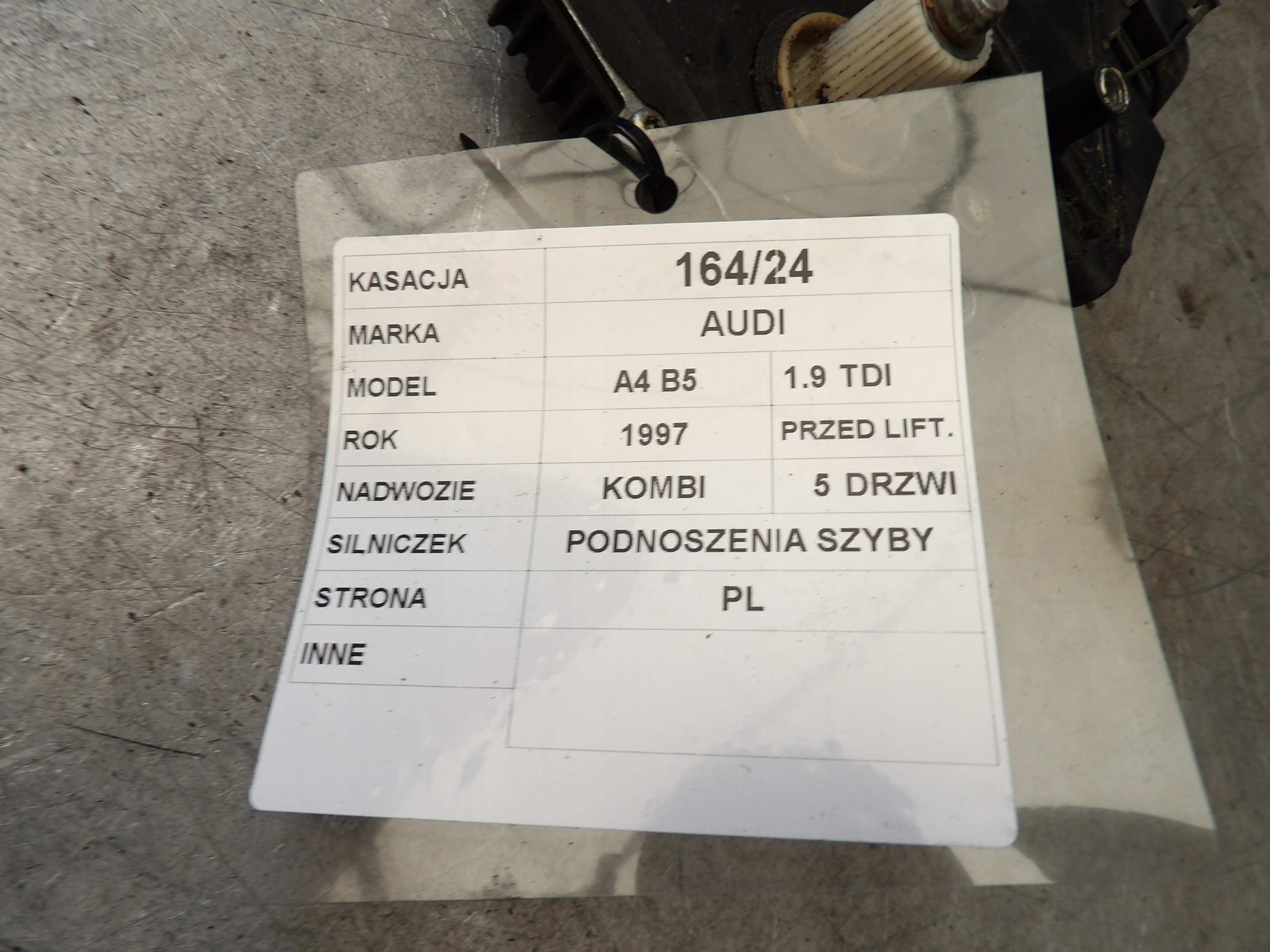 Audi A4 B5 mini motor windows front left 113846-113