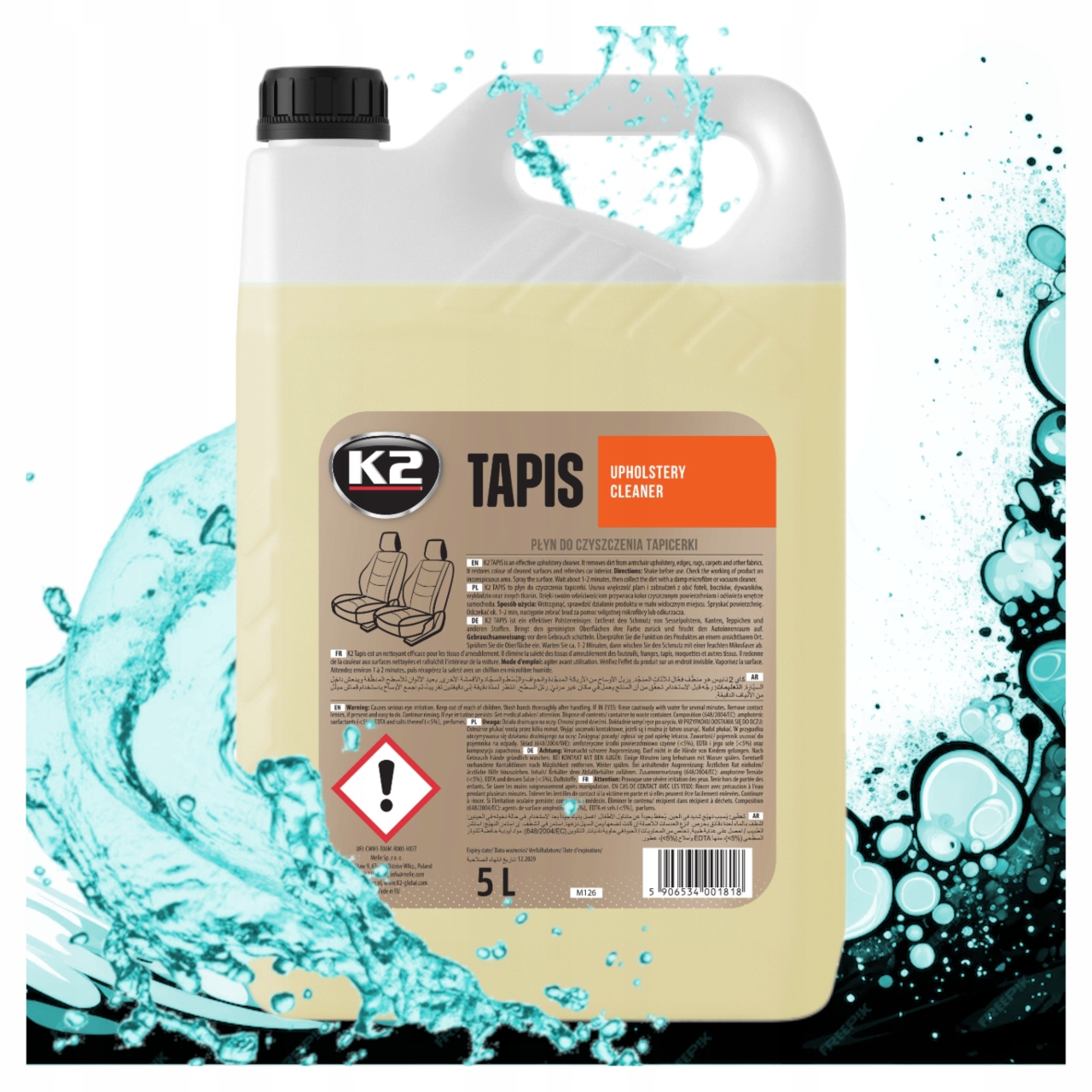 Płyn Środek do Czyszczenia Tapicerki Samochodowej K2 Tapis 5L