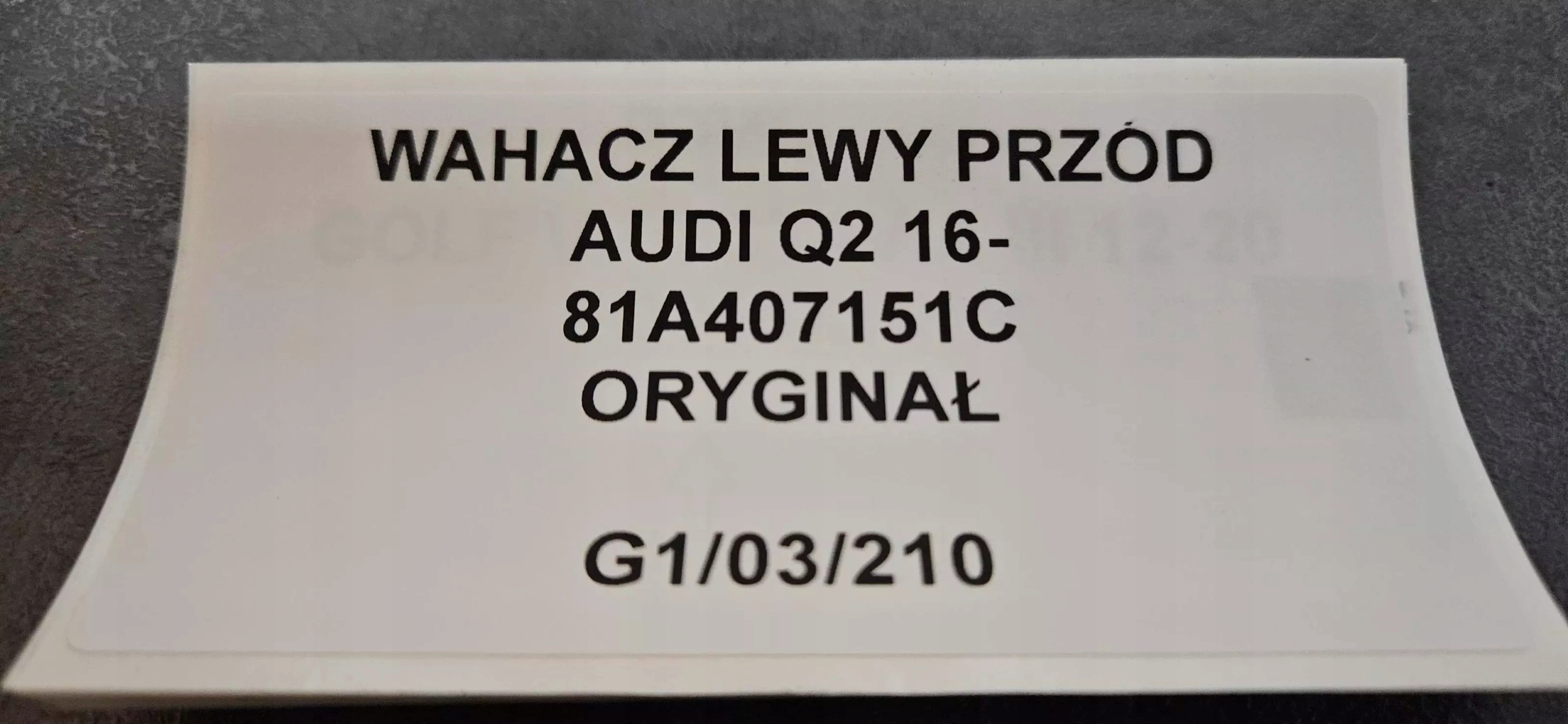 arm left front AUDI Q2 2016- 81A407151C ORYG