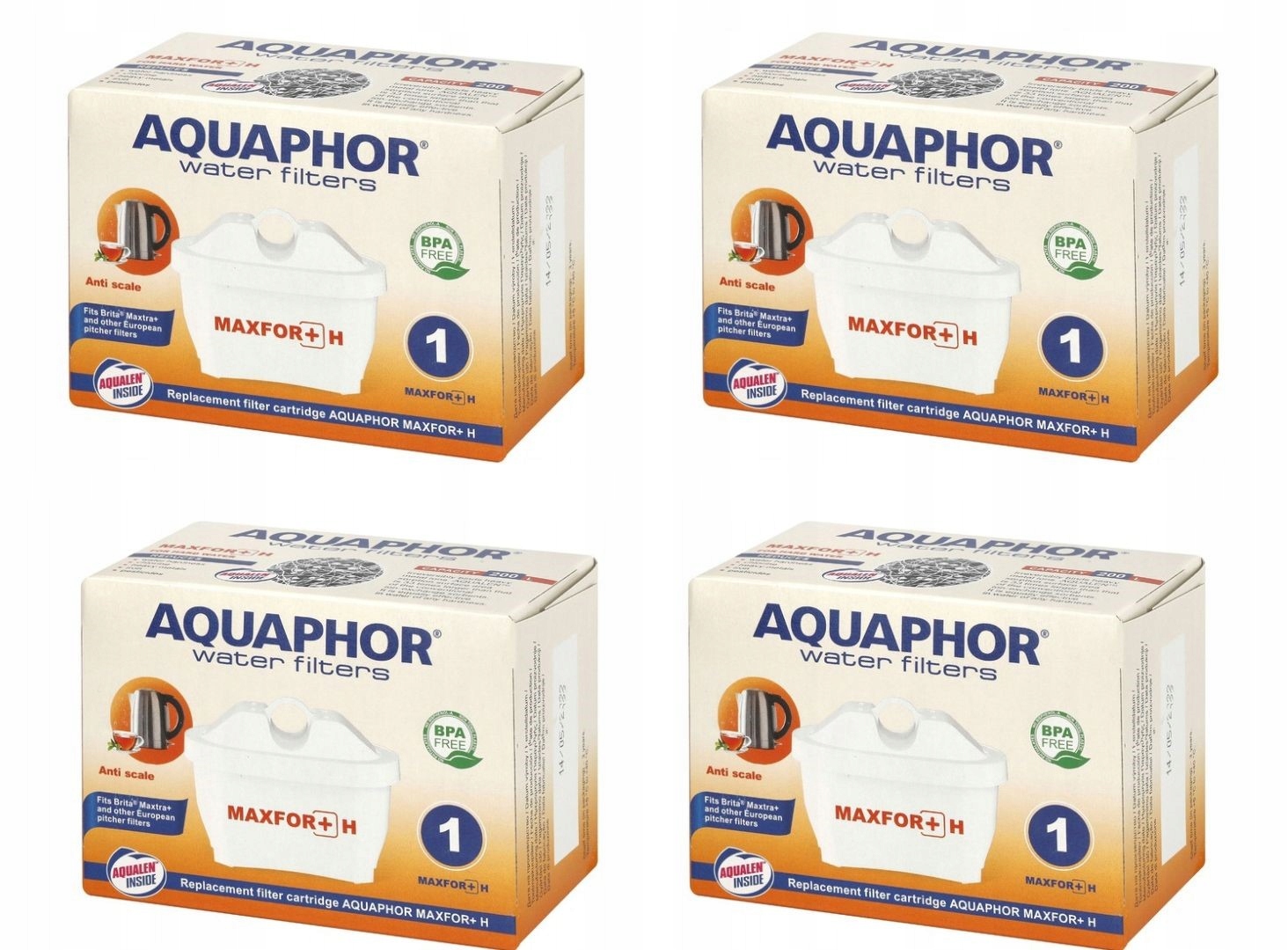 Aquaphor Filtr do Twardej Wody Maxfor+ H zestaw 4 szt