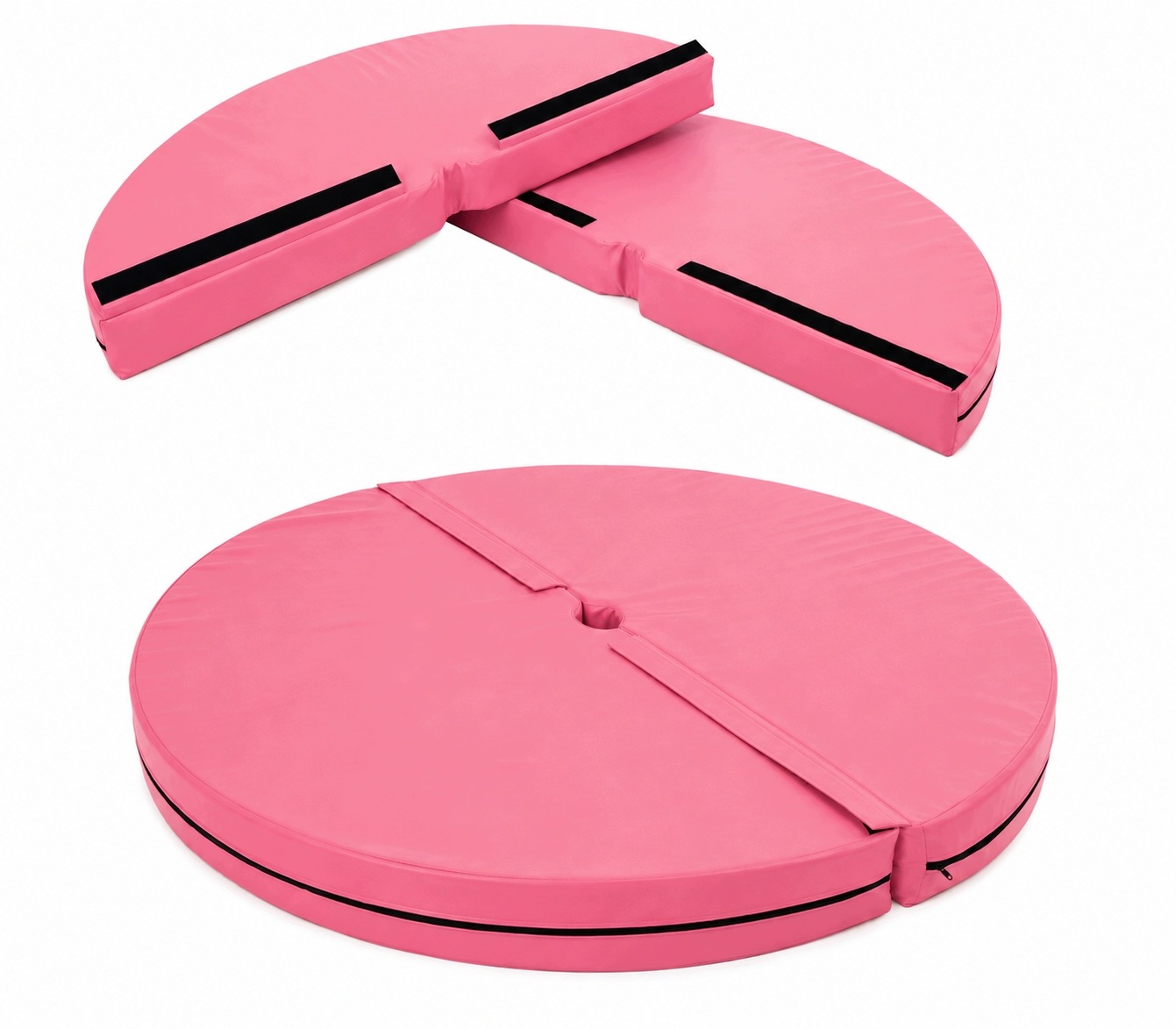 Materac do pole dance Okrągły 120 cm x 10 cm różowy neon