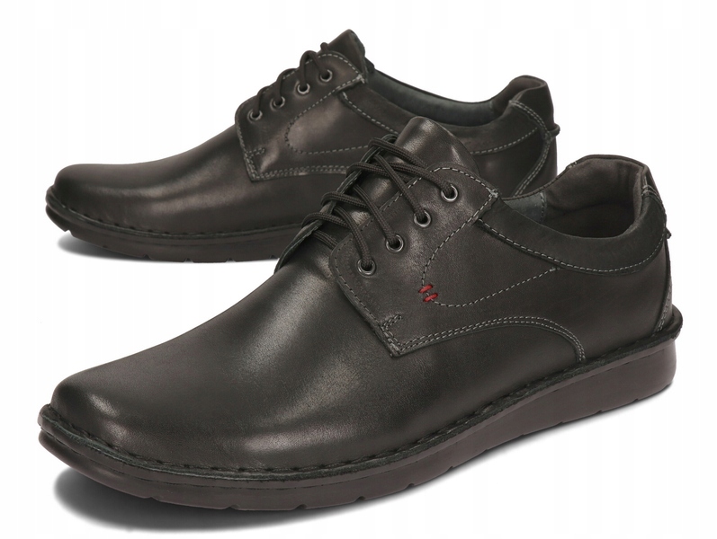 

Buty Męskie Skóra Tęgie Polskie 013/CZL Czarny 42