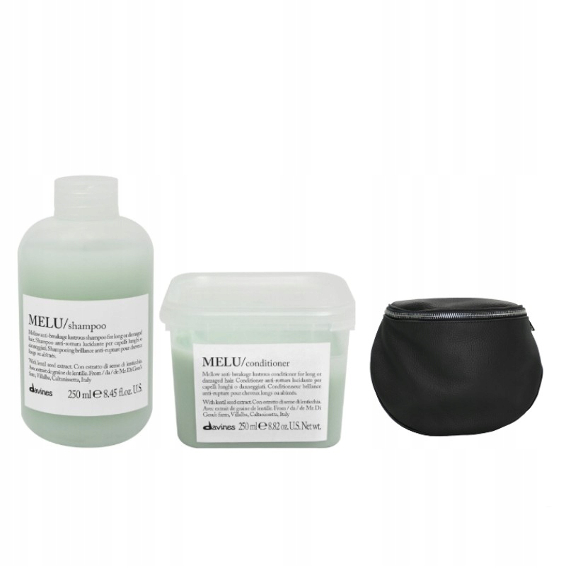 Davines Melu šampon 250 ml hydratační kondicionér 250 ml taštička Bonus
