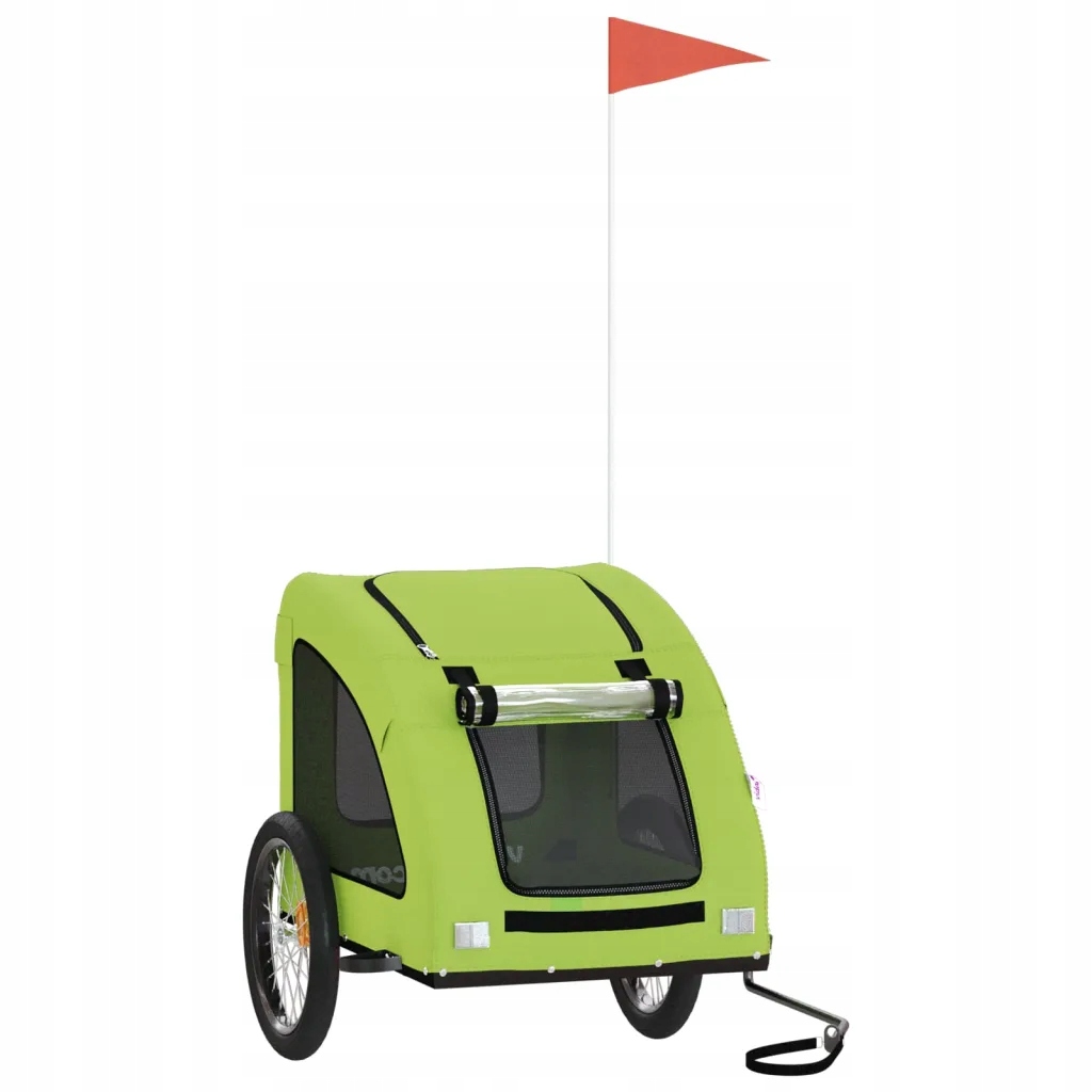 Levně Přívěs na kolo pro zvířata z tkaniny Oxford a Pvc, zelený, 137x68x7