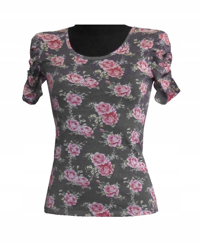 KOSZULKA DAMSKA BLUZKA TUNIKA T SHIRT TOP SZARA L