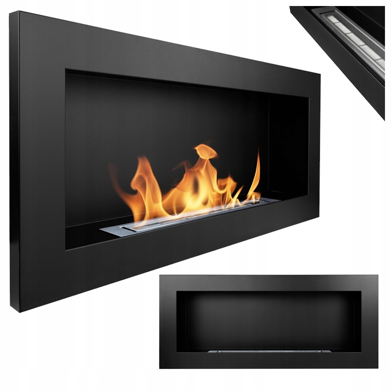 Závesný Biokrb 90X40X12 CM Čierny Štruktúrovaný Mat