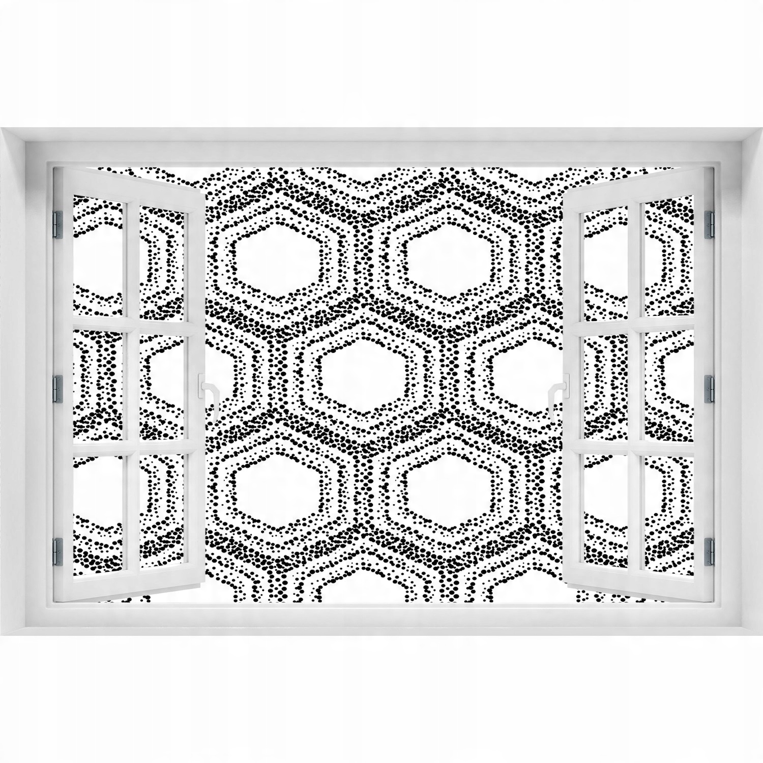 

3D Okno Naklejka na ścianę Geometryczne tło 120x80