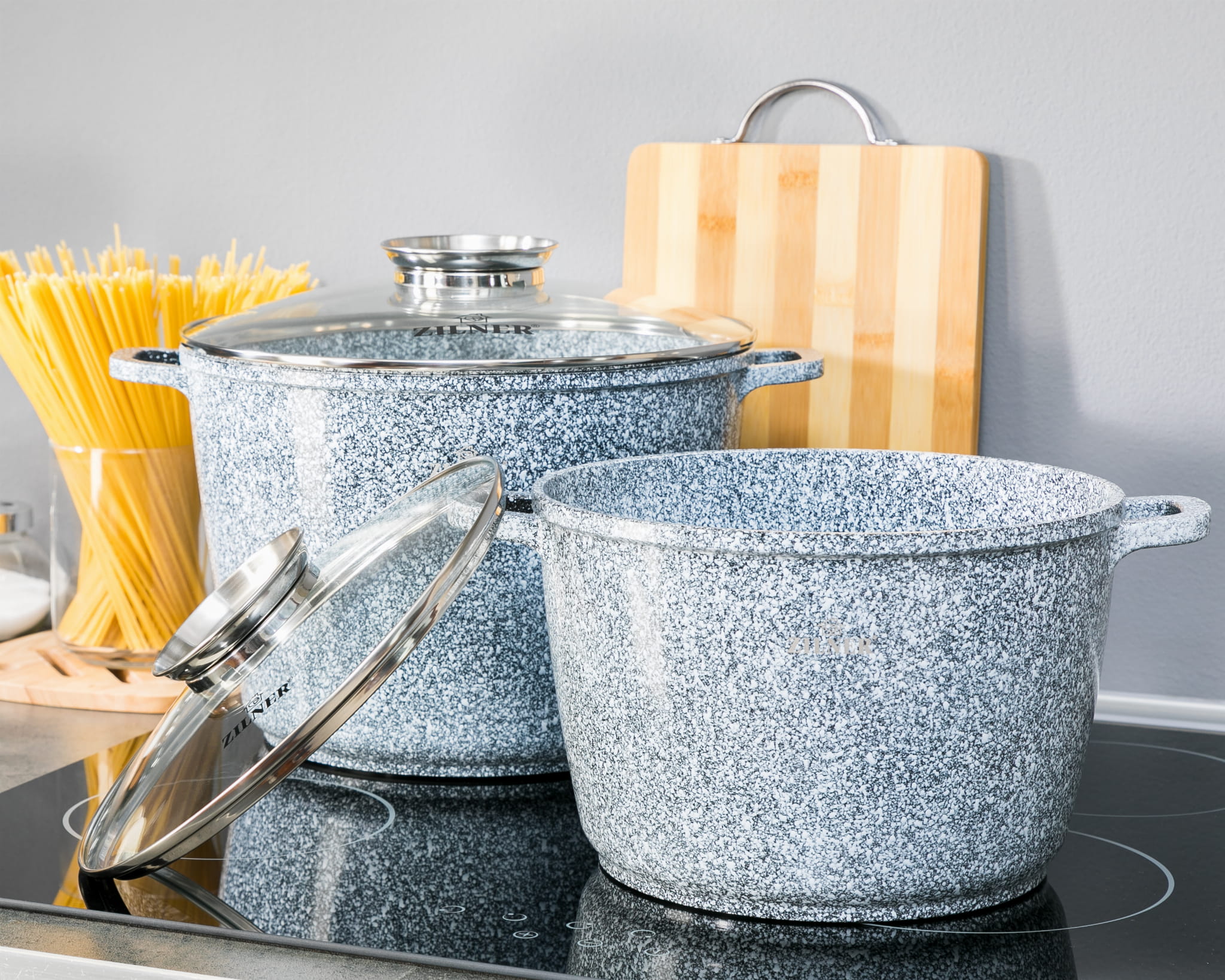 GARNKI 4 EL CERAMICZNO-MARMUROWY ZILNER ZL-7066 Liczba elementów w zestawie 4