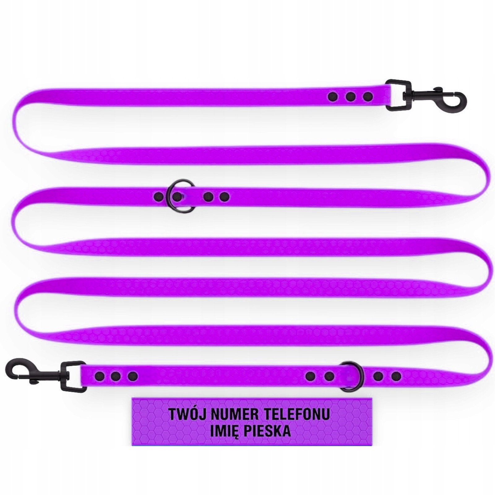 Vodítko Nastavitelná, Přepínatelná, Voděodolná, Měkká, Biothane Pvc 10 M 16 MM