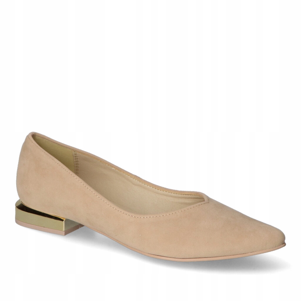Baleriny Kamex-But 64 Beżowe zamsz 38