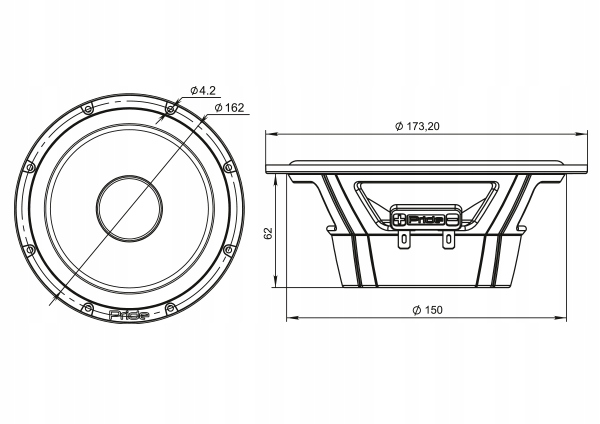 Zestaw głośnikowy Pride Harmony-6,5 Konstrukcja jednodrożne