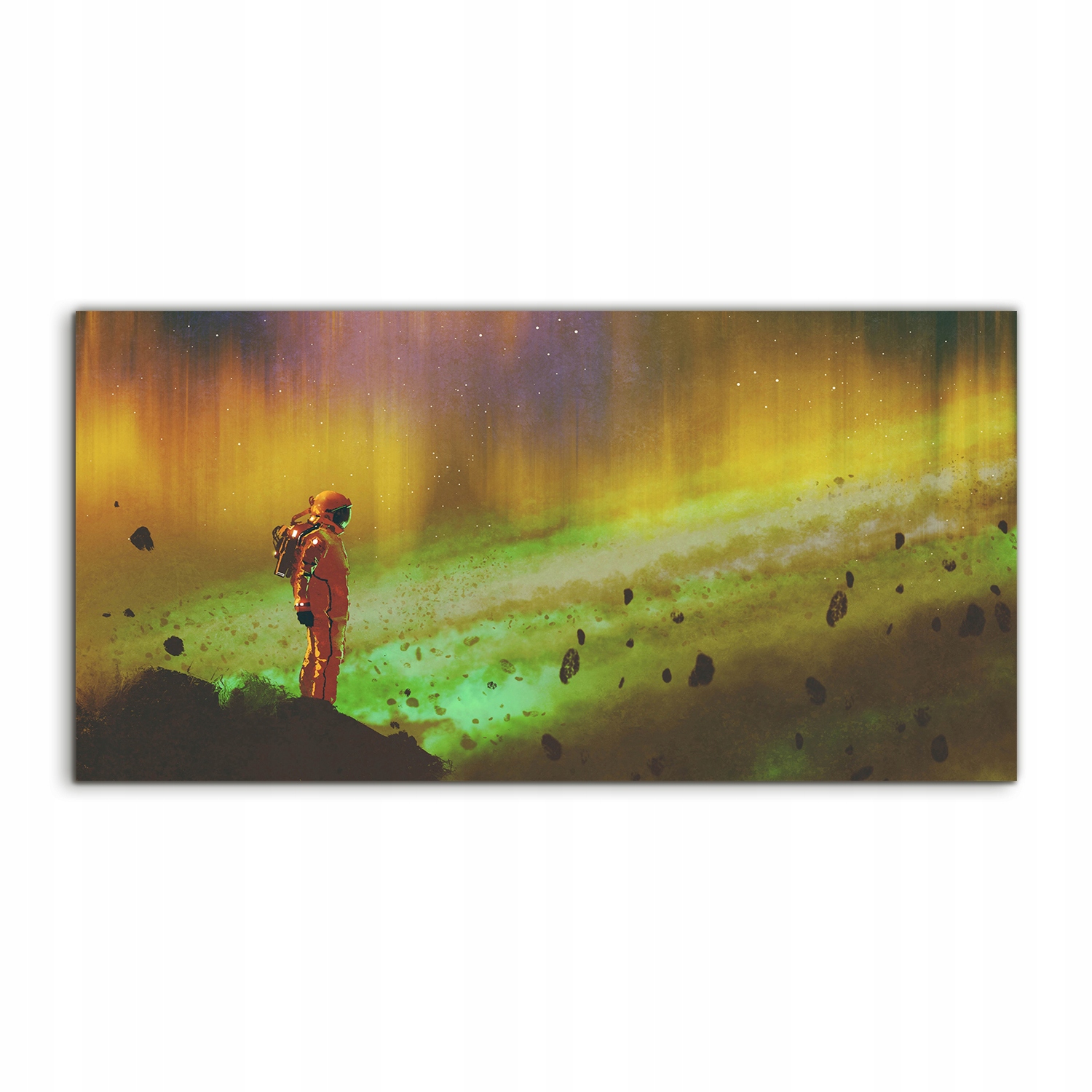 Akrylový obraz 120x60 závesný Astronaut Hviezdy