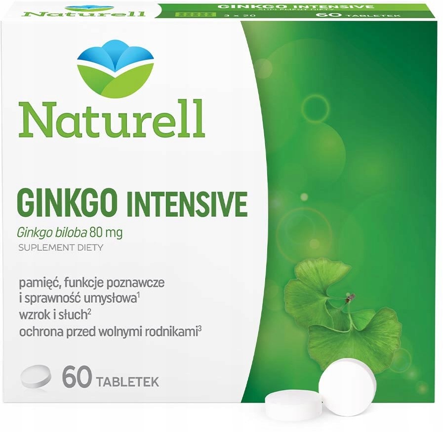 NATURELL Ginkgo Intensive pamięć i koncentracja 60