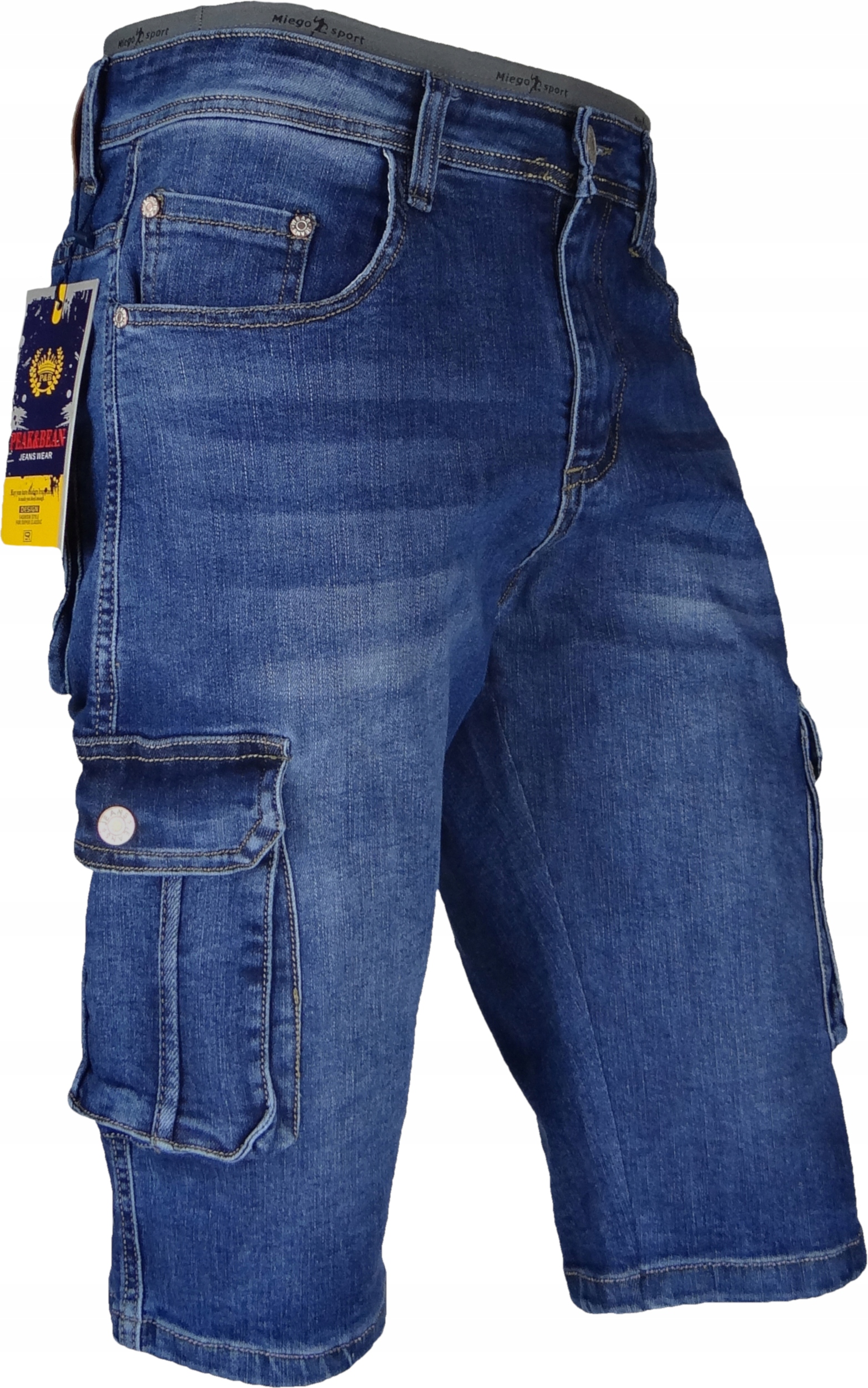 

Spodenki Jeans Bojówki Miękkie Rozciągliwe r 32