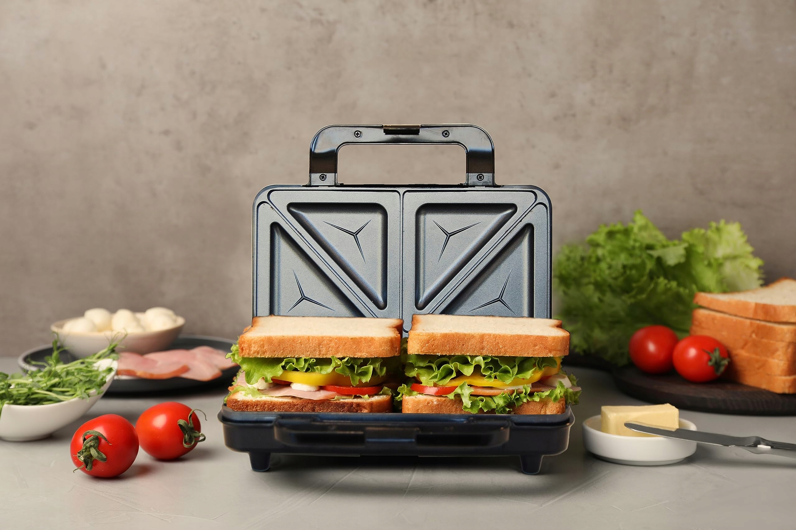 BESTRON XL Sandwich Maker 900W Auto Temperature Control — miniatura 2