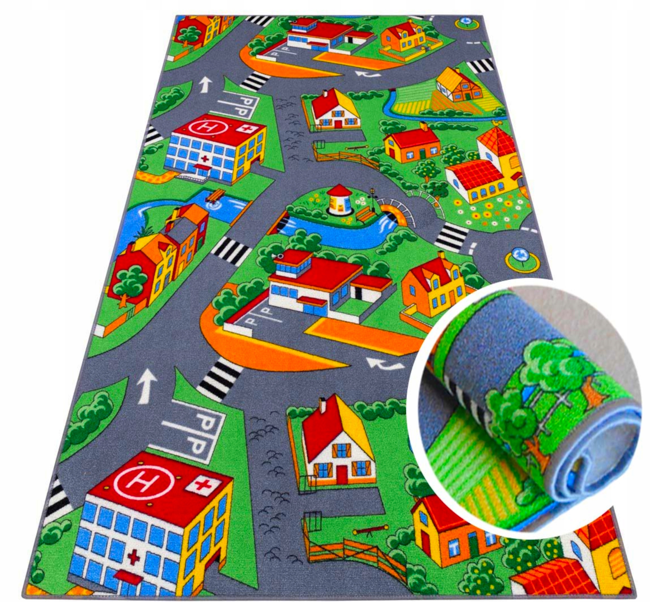 

Duży Dywan Dla Dziecka 150x170 Mata Drogi Kids