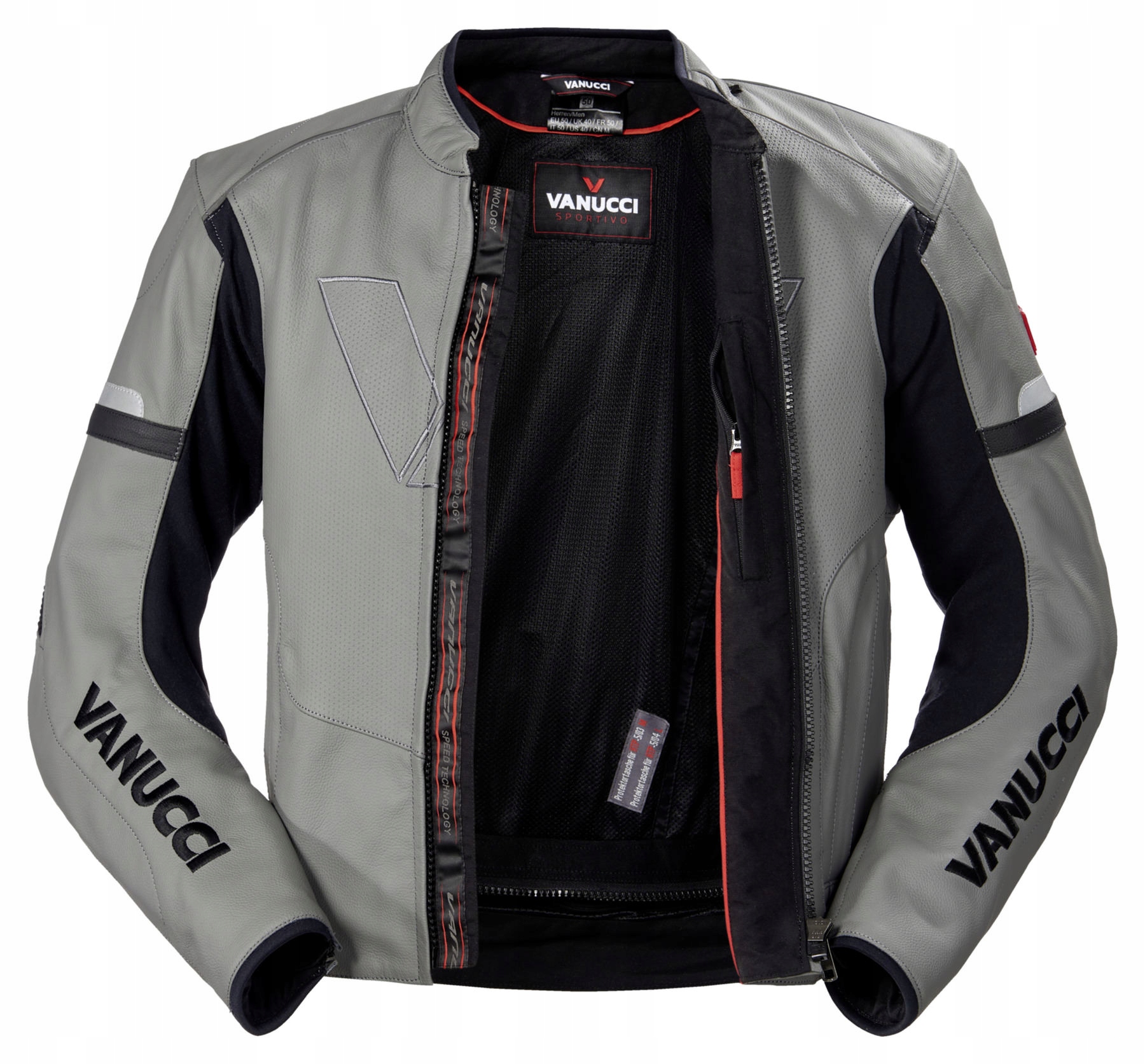 KURTKA MOTOCYKLOWA VANUCCI VSJ-2 SZARO-CZARNA L Rozmiar L