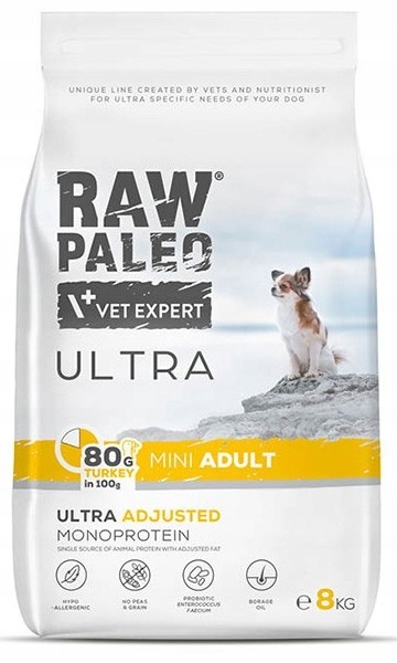 Levně VetExpert Raw Paleo Ultra Mini Adult Krůta 8 kg