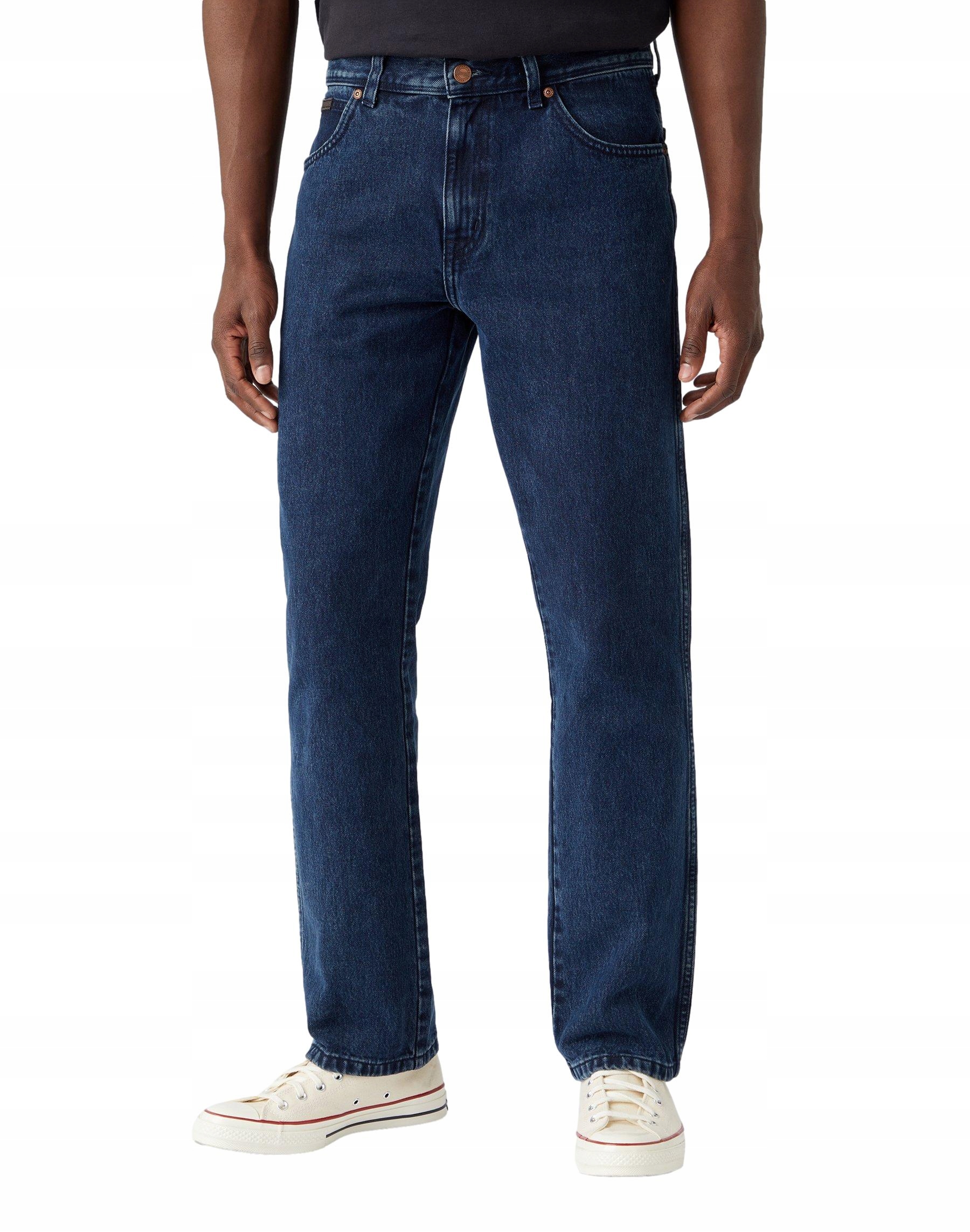 Pánské džíny Wrangler Texas 821 Coalblue Stone W33 L34 W121YN29H Jednoduché