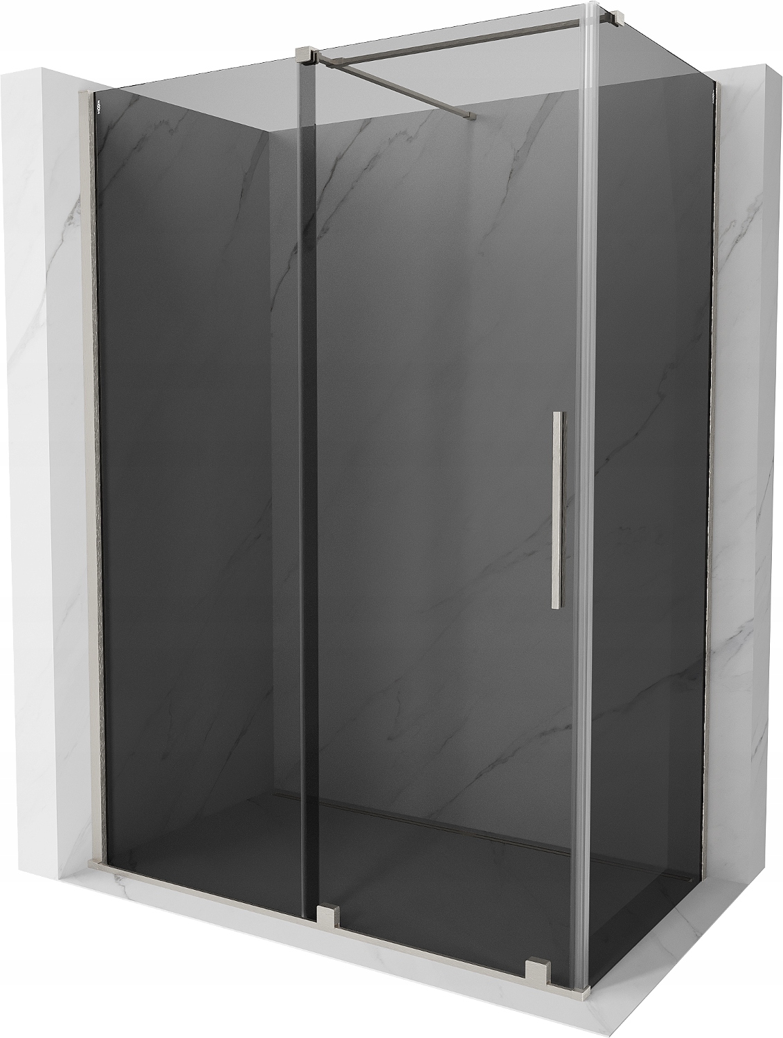 Mexen Velar Kabina Prysznicowa Rozsuwana 150X80 CM Grafit Nikiel