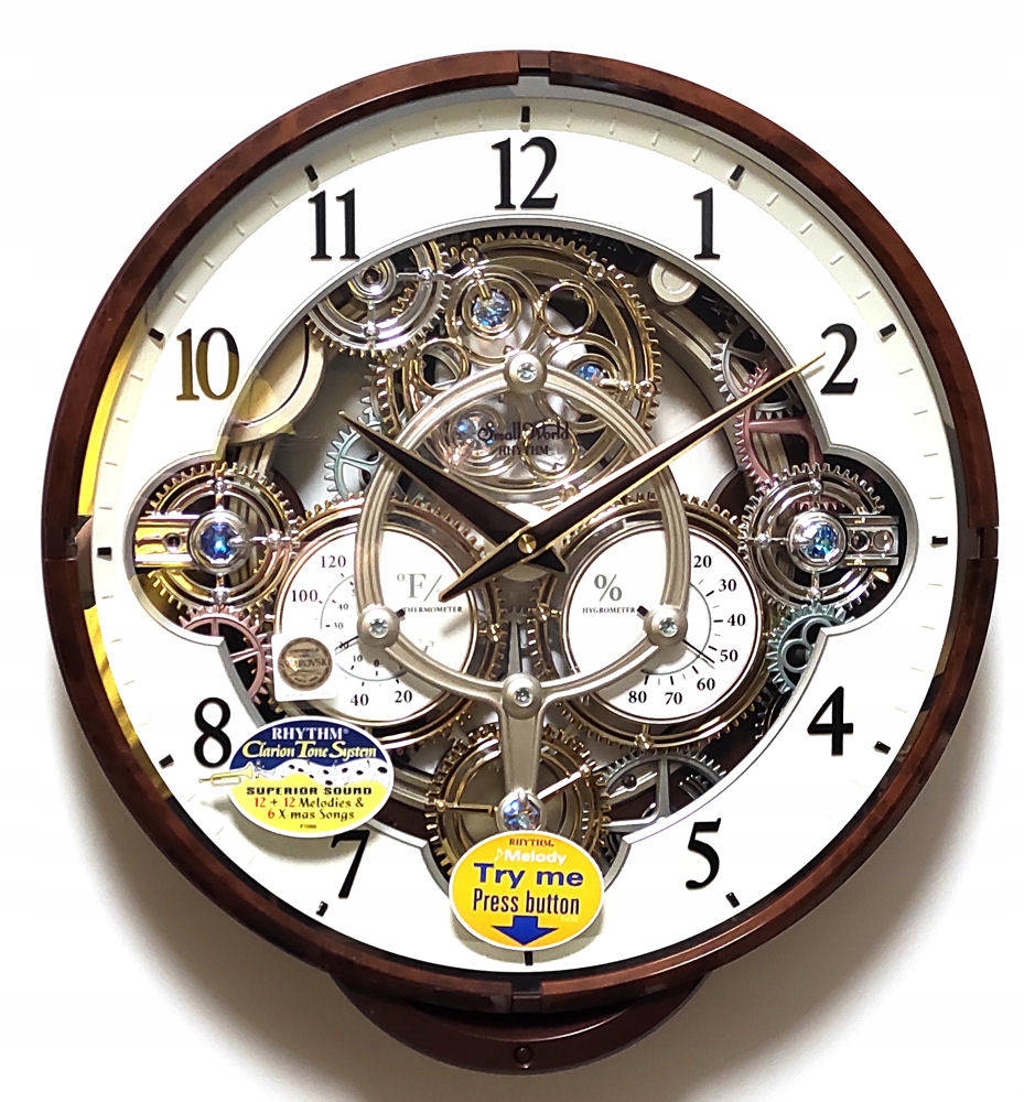 Pohyblivý Hodinový Strojček Rhythm Melódie Senzor Led Kryštály